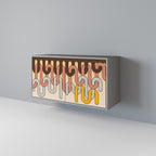 COLORFUL STRINGS Sideboard mit 2 Türen in Grau