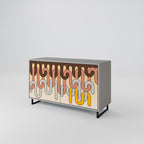 COLORFUL STRINGS Sideboard mit 2 Türen in Grau