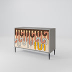 COLORFUL STRINGS Sideboard mit 2 Türen in Grau