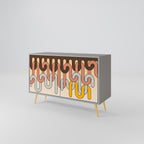 COLORFUL STRINGS Sideboard mit 2 Türen in Grau
