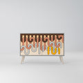 COLORFUL STRINGS Sideboard mit 2 Türen in Grau