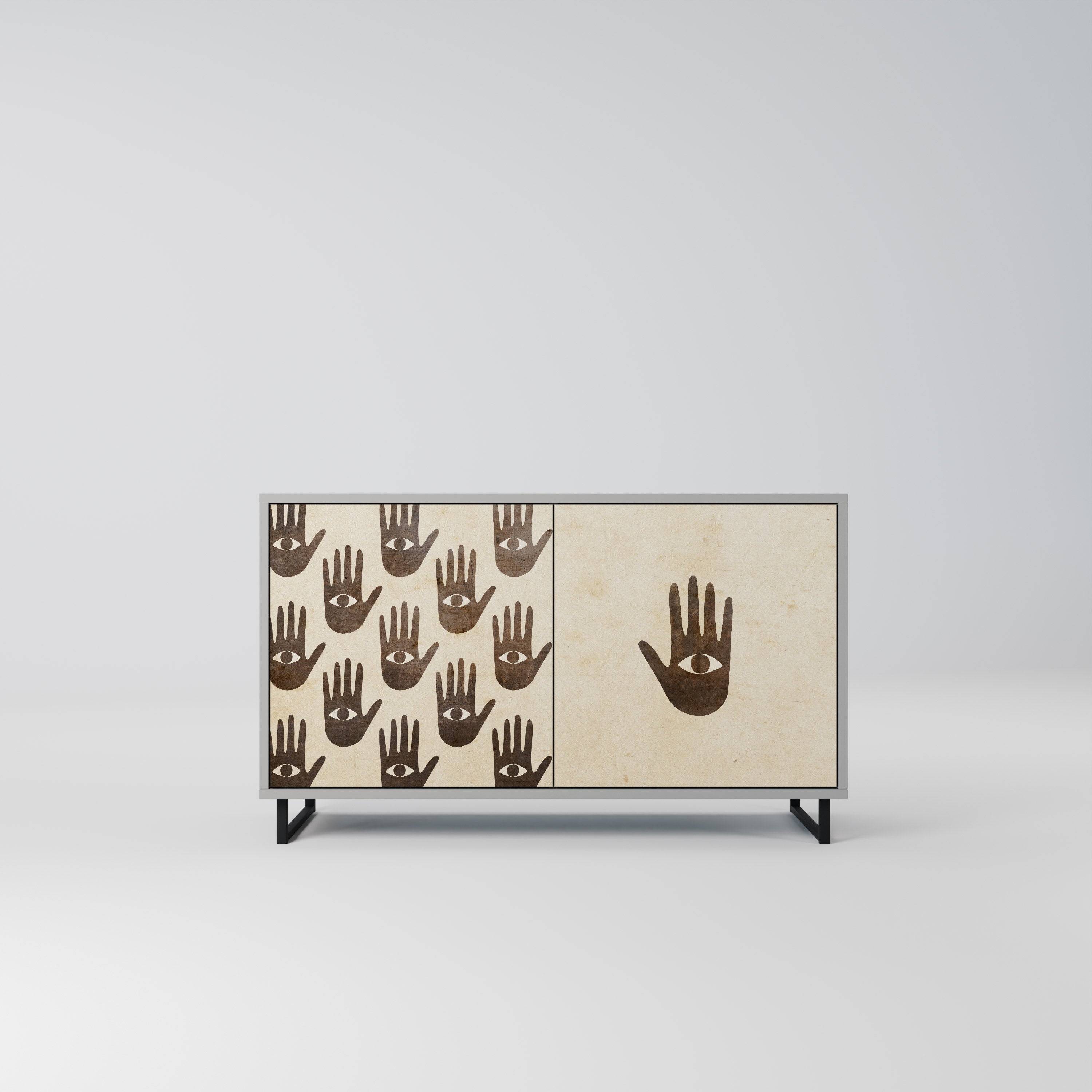 SEE MORE Sideboard mit 2 Türen in Grau