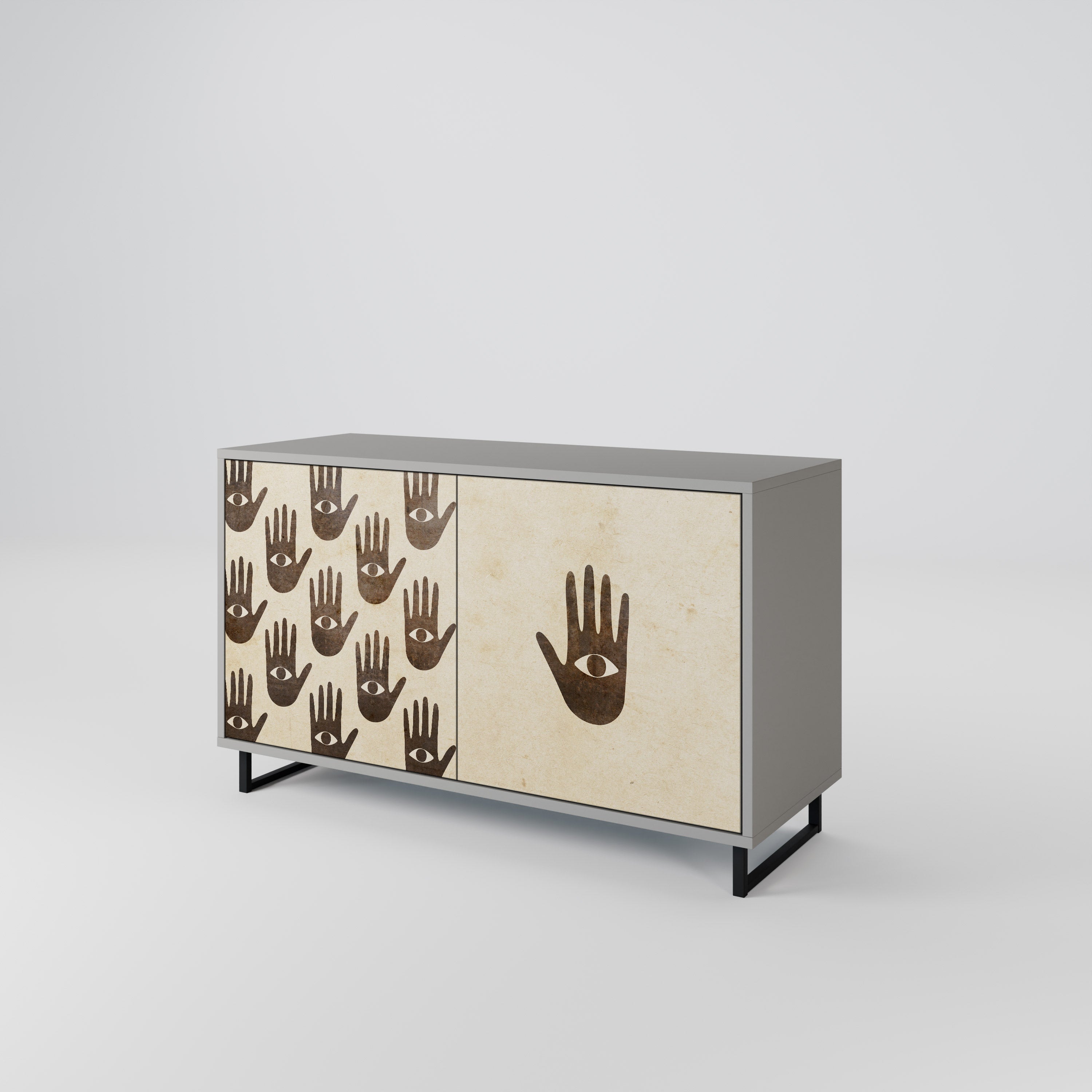 SEE MORE Sideboard mit 2 Türen in Grau