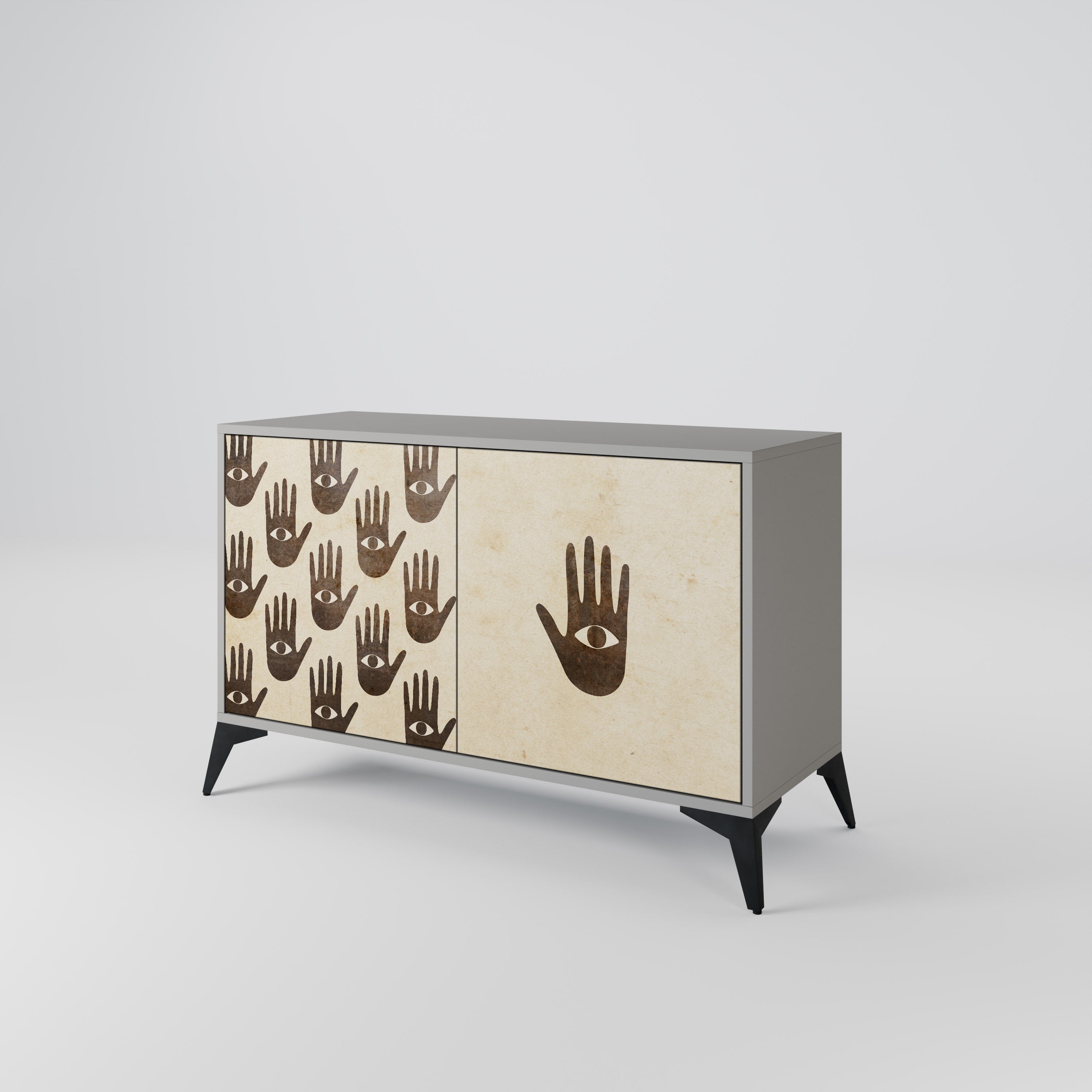 SEE MORE Sideboard mit 2 Türen in Grau