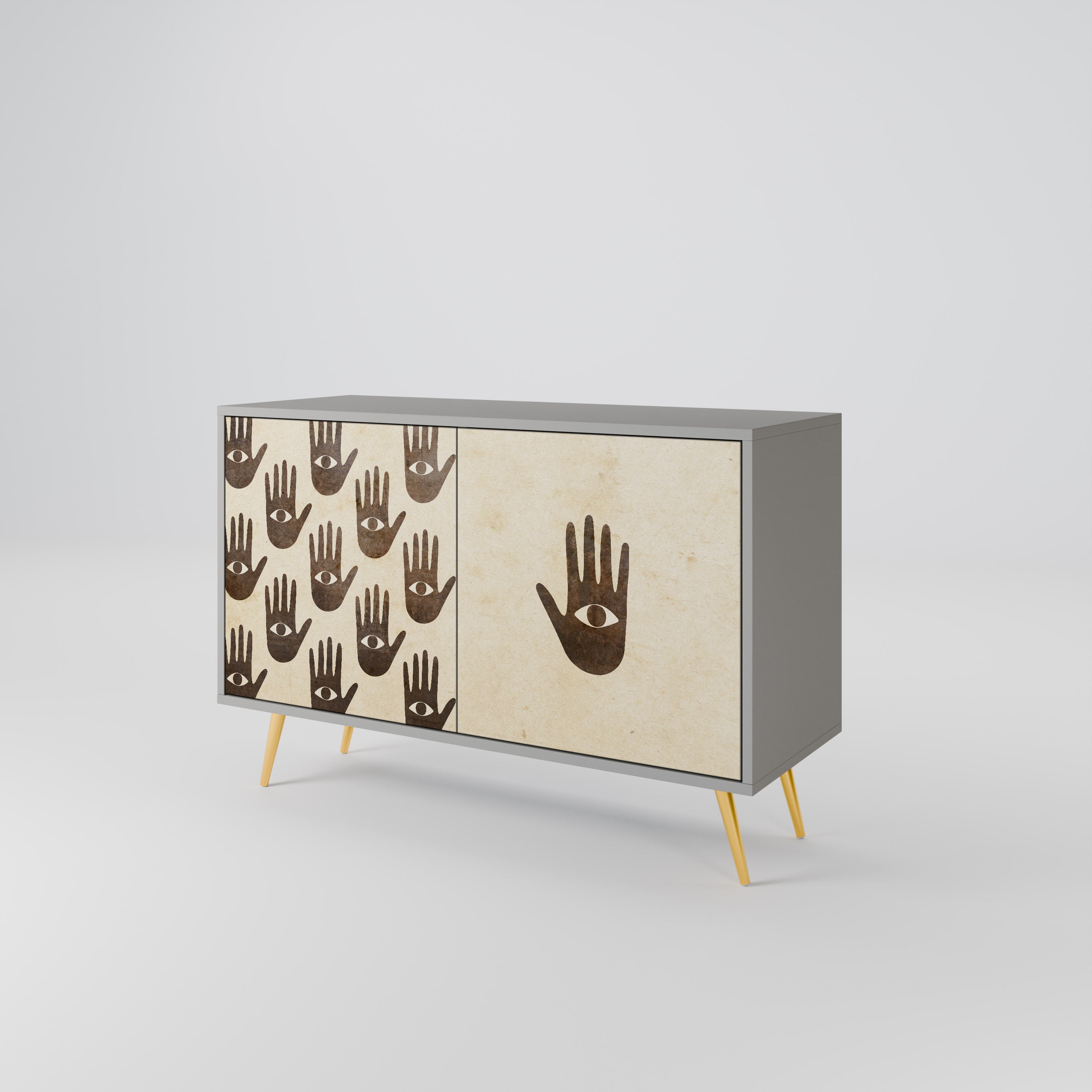 SEE MORE Sideboard mit 2 Türen in Grau