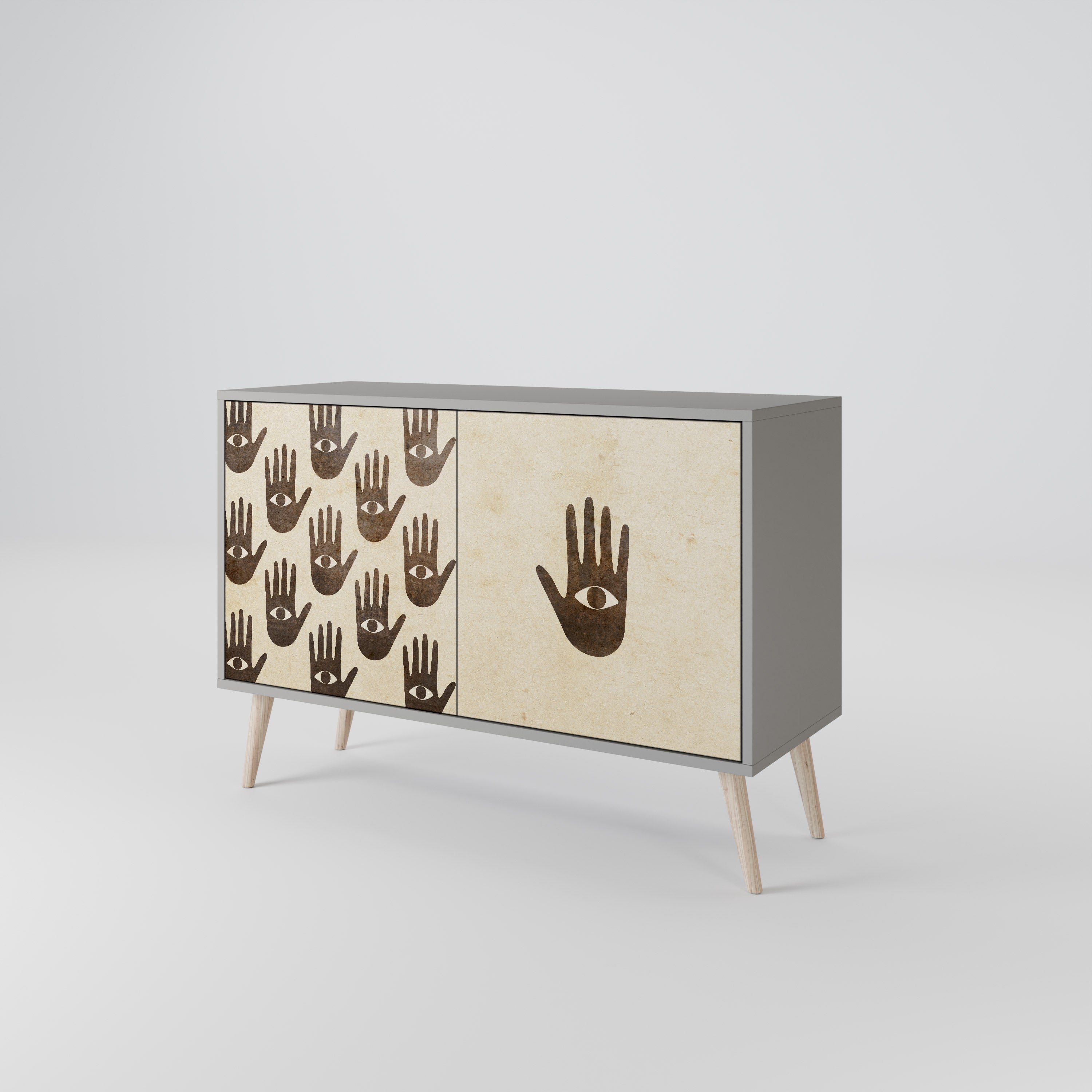 SEE MORE Sideboard mit 2 Türen in Grau