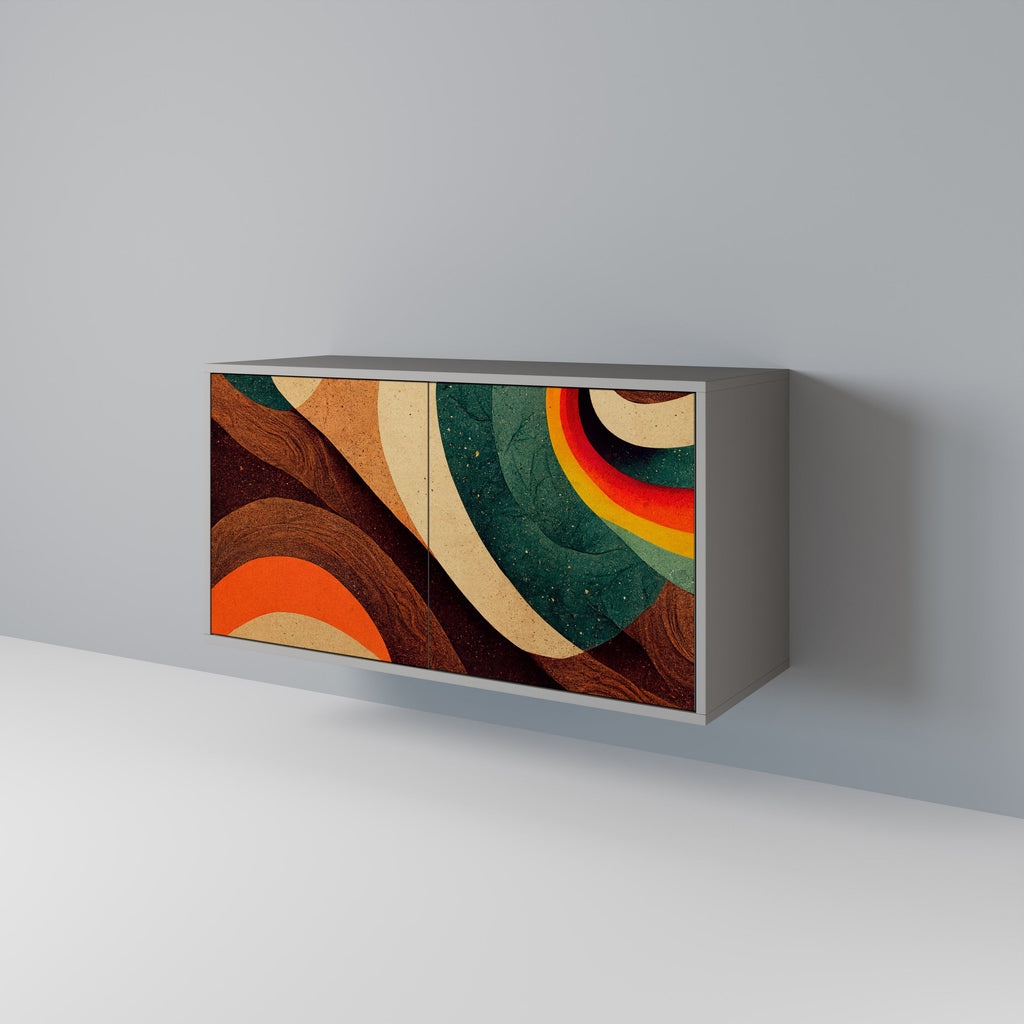 COLORFUL STRANDS Sideboard mit 2 Türen in Grau