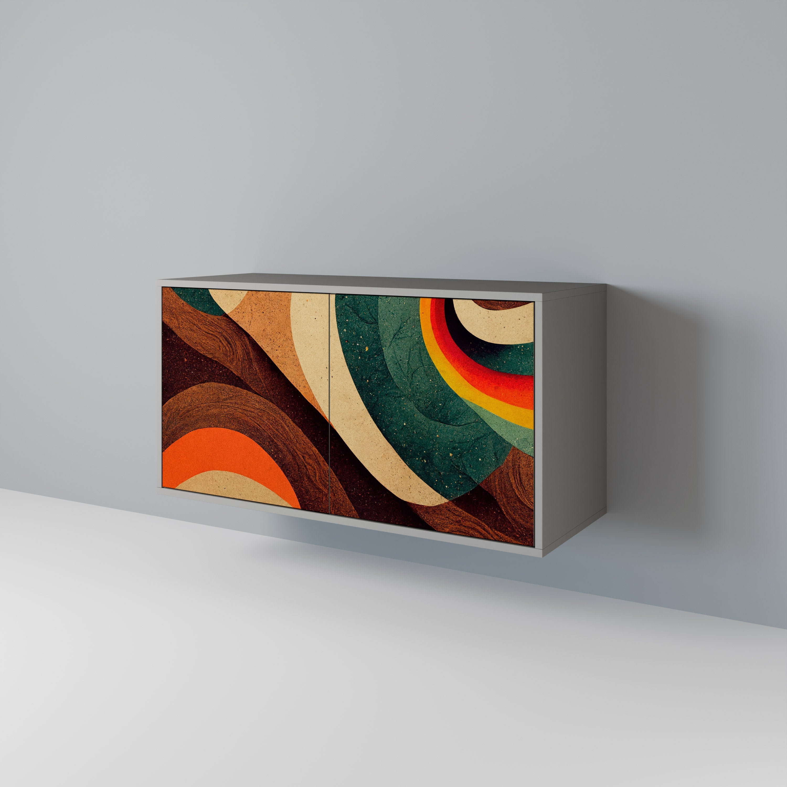 COLORFUL STRANDS Sideboard mit 2 Türen in Grau