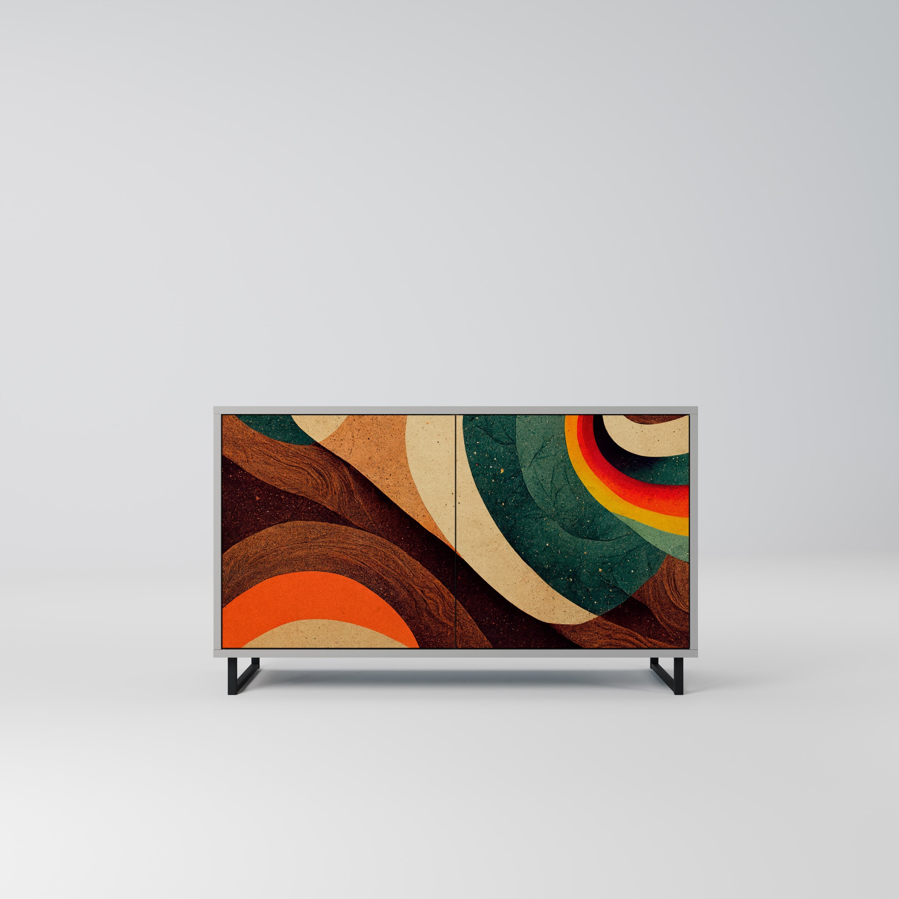 COLORFUL STRANDS Sideboard mit 2 Türen in Grau