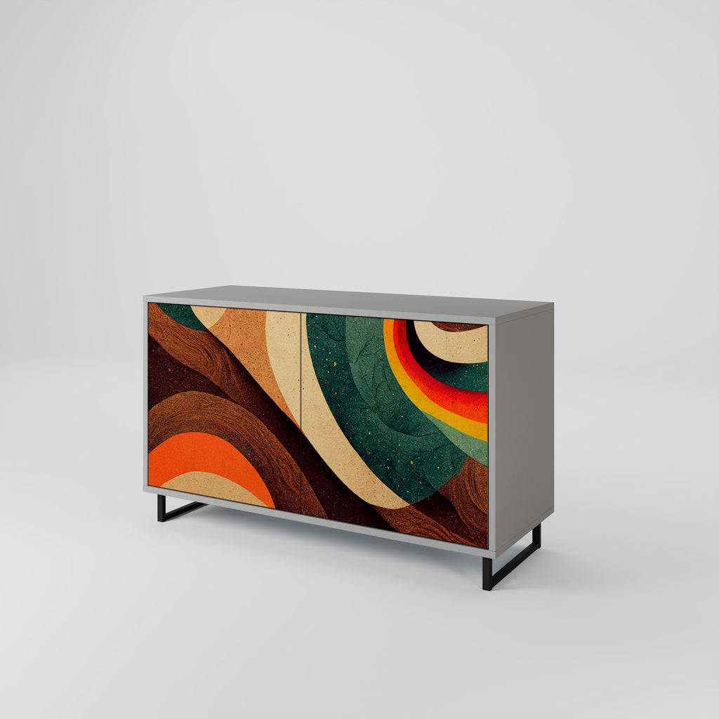 COLORFUL STRANDS Sideboard mit 2 Türen in Grau
