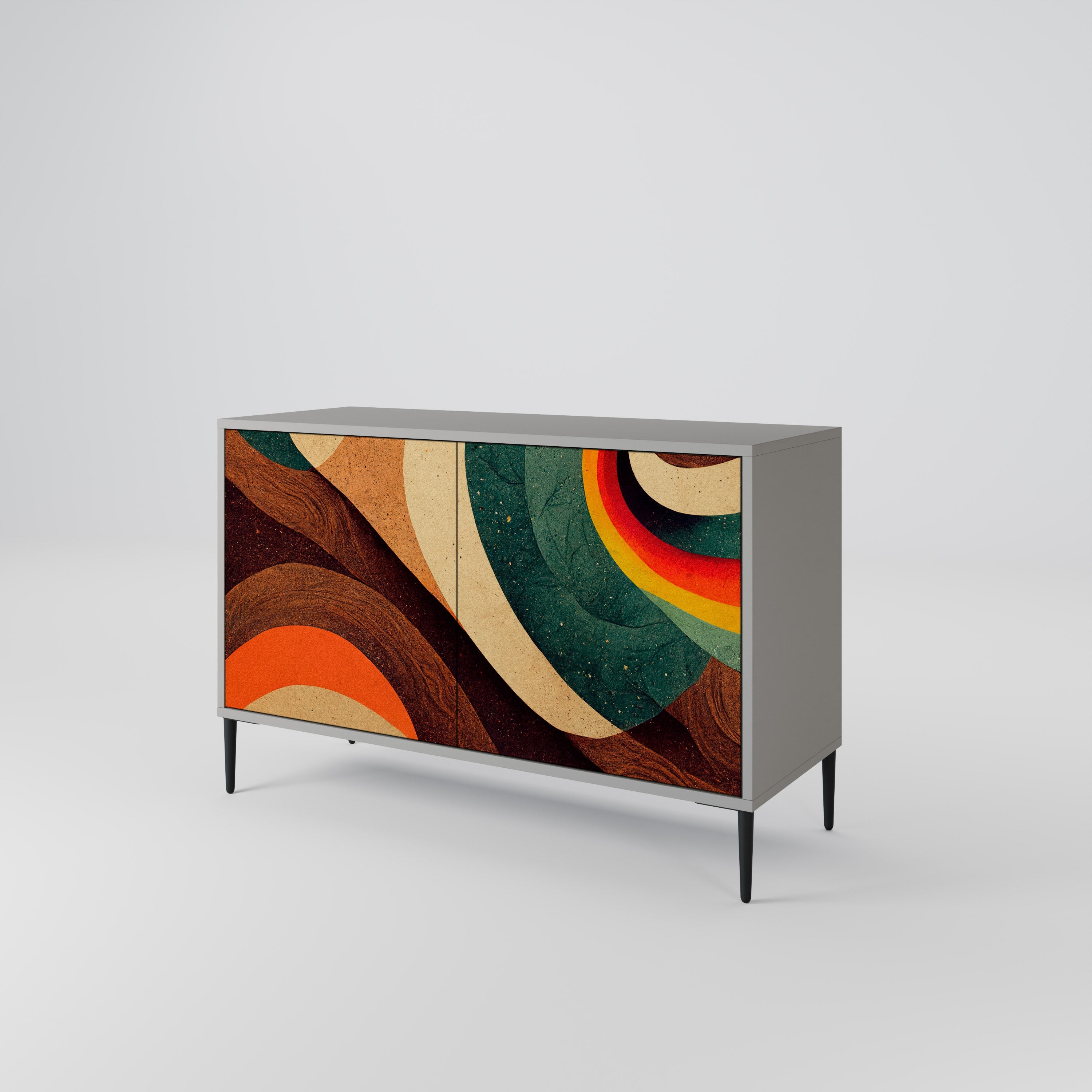 COLORFUL STRANDS Sideboard mit 2 Türen in Grau