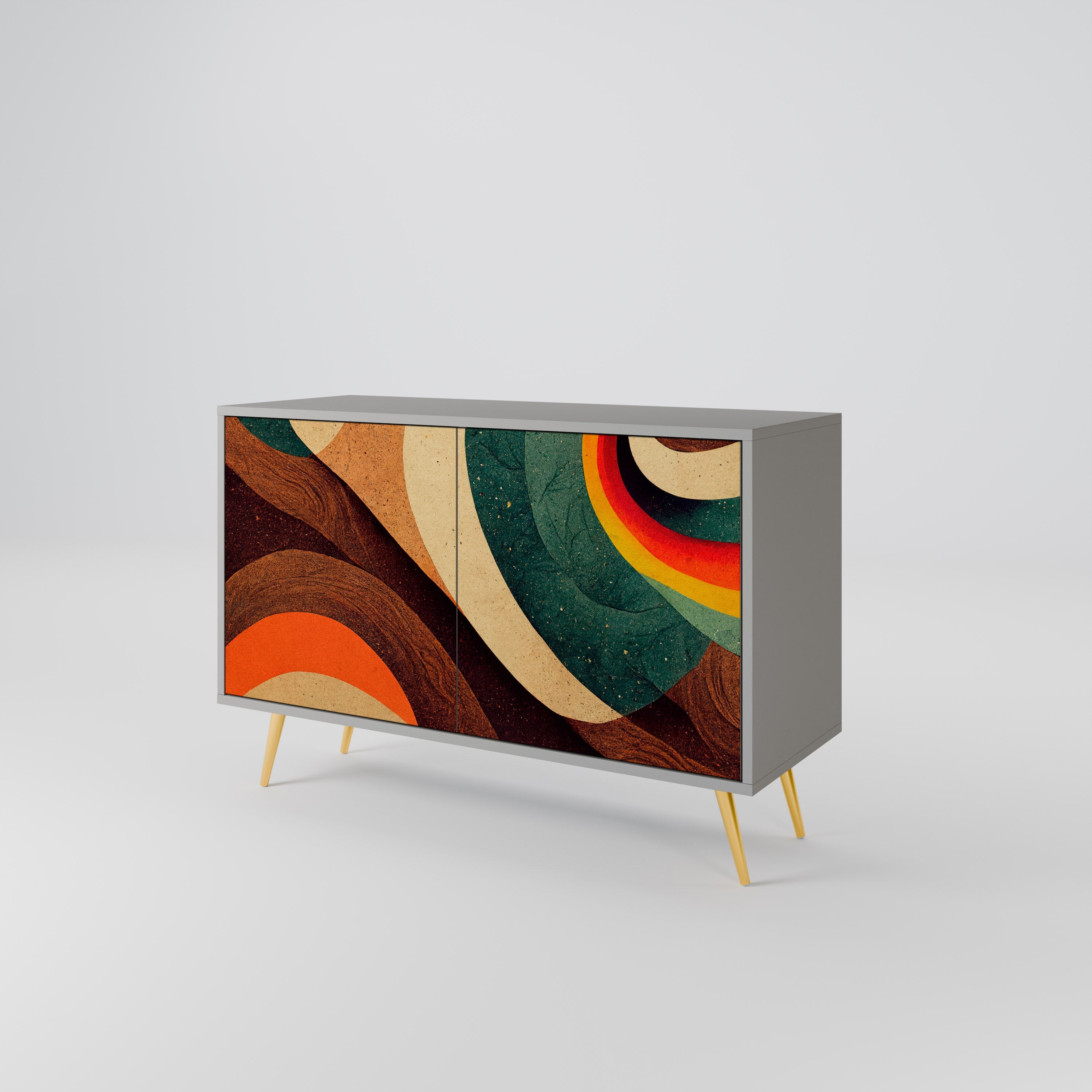 COLORFUL STRANDS Sideboard mit 2 Türen in Grau