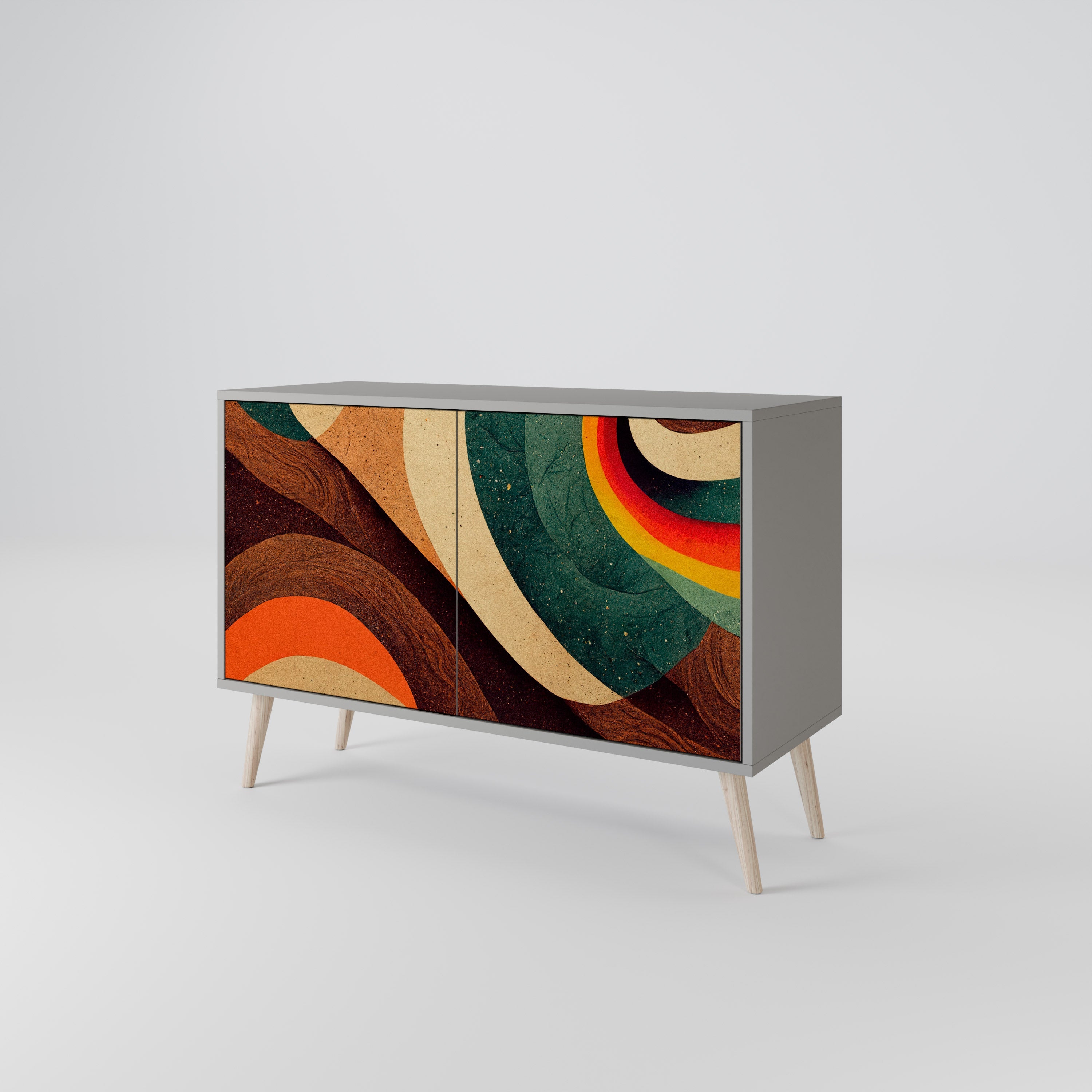 COLORFUL STRANDS Sideboard mit 2 Türen in Grau
