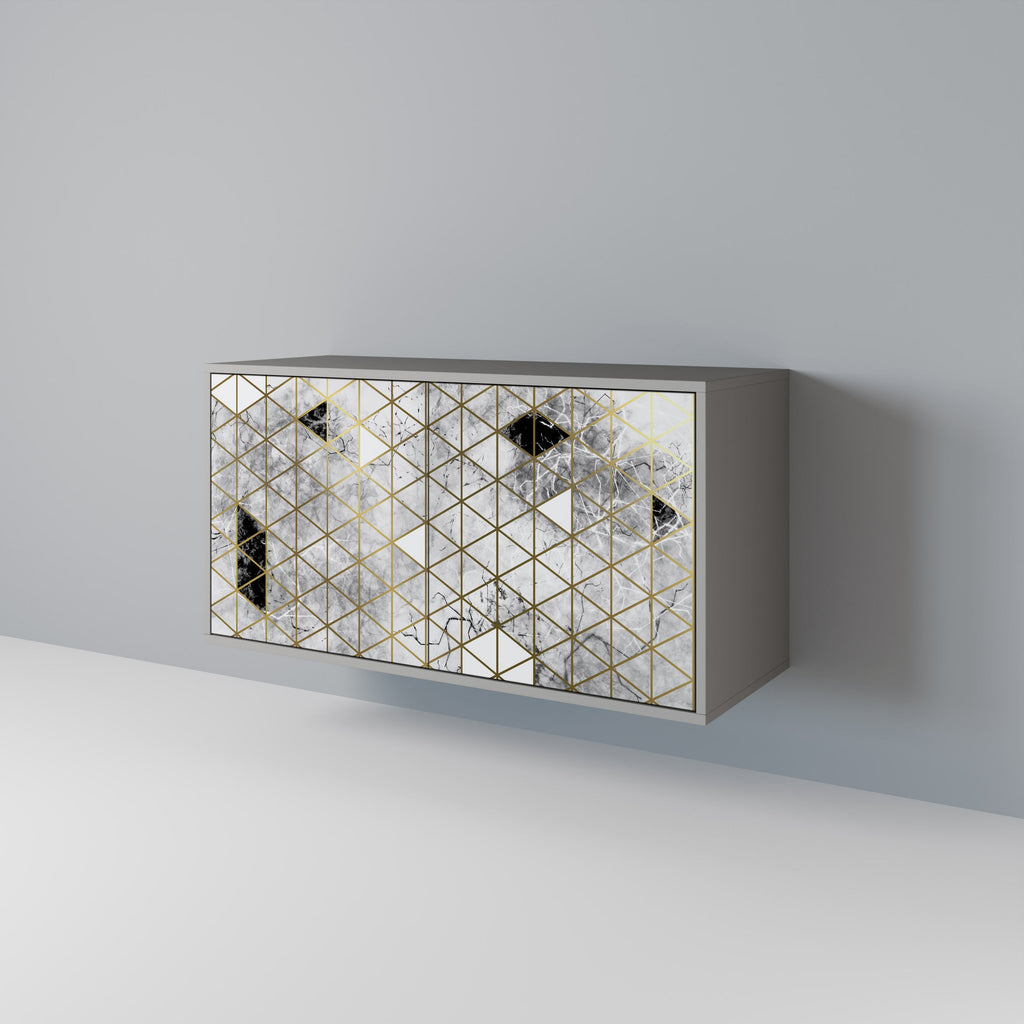 ASHEN ARIA Sideboard mit 2 Türen in Grau