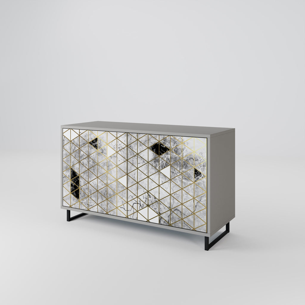 ASHEN ARIA Sideboard mit 2 Türen in Grau