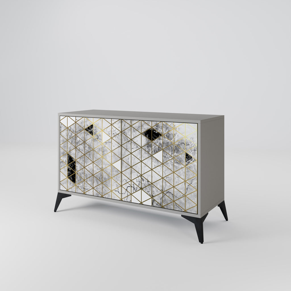 ASHEN ARIA Sideboard mit 2 Türen in Grau