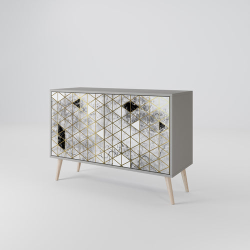 ASHEN ARIA Sideboard mit 2 Türen in Grau