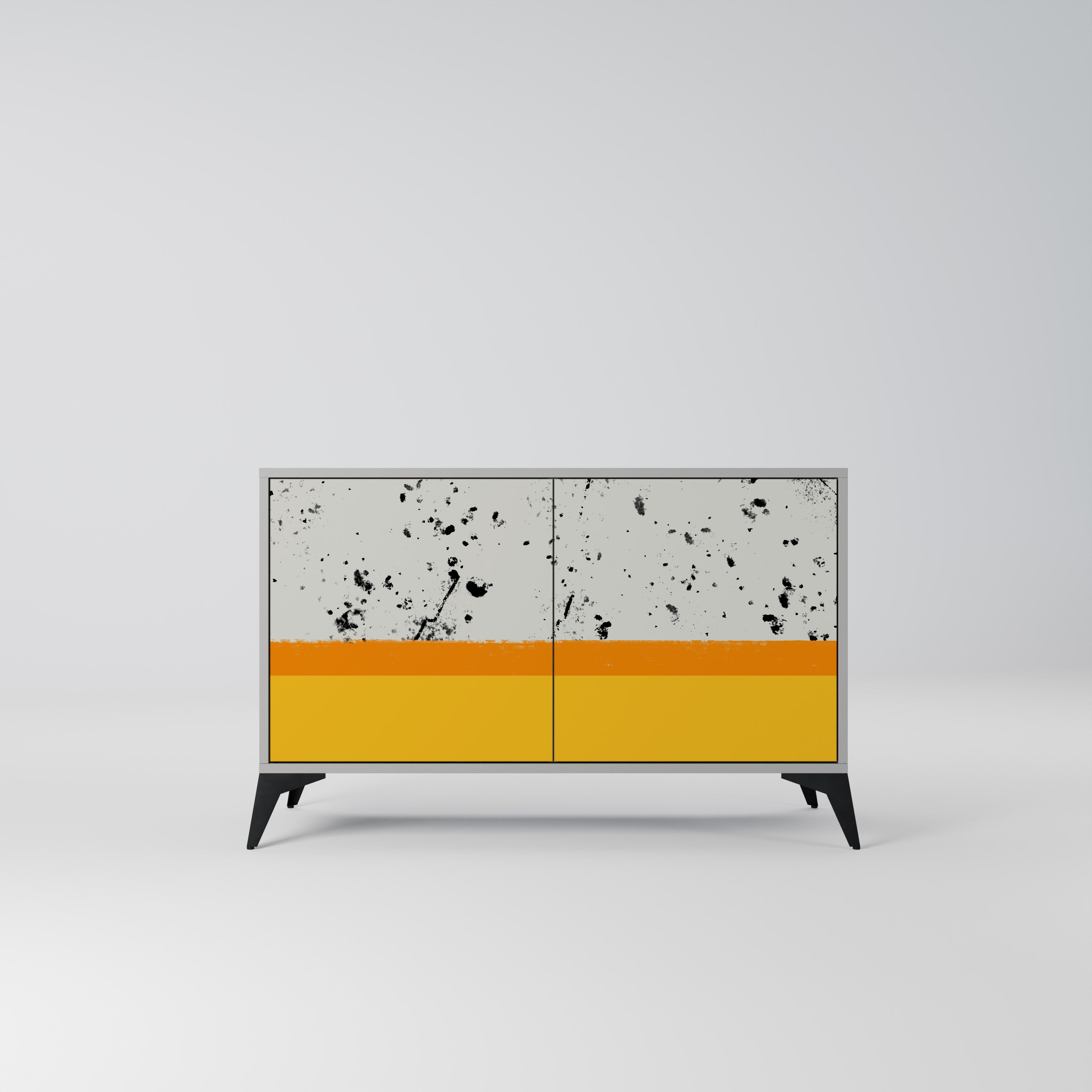 DYED BY ORANGE Sideboard mit 2 Türen in Grau