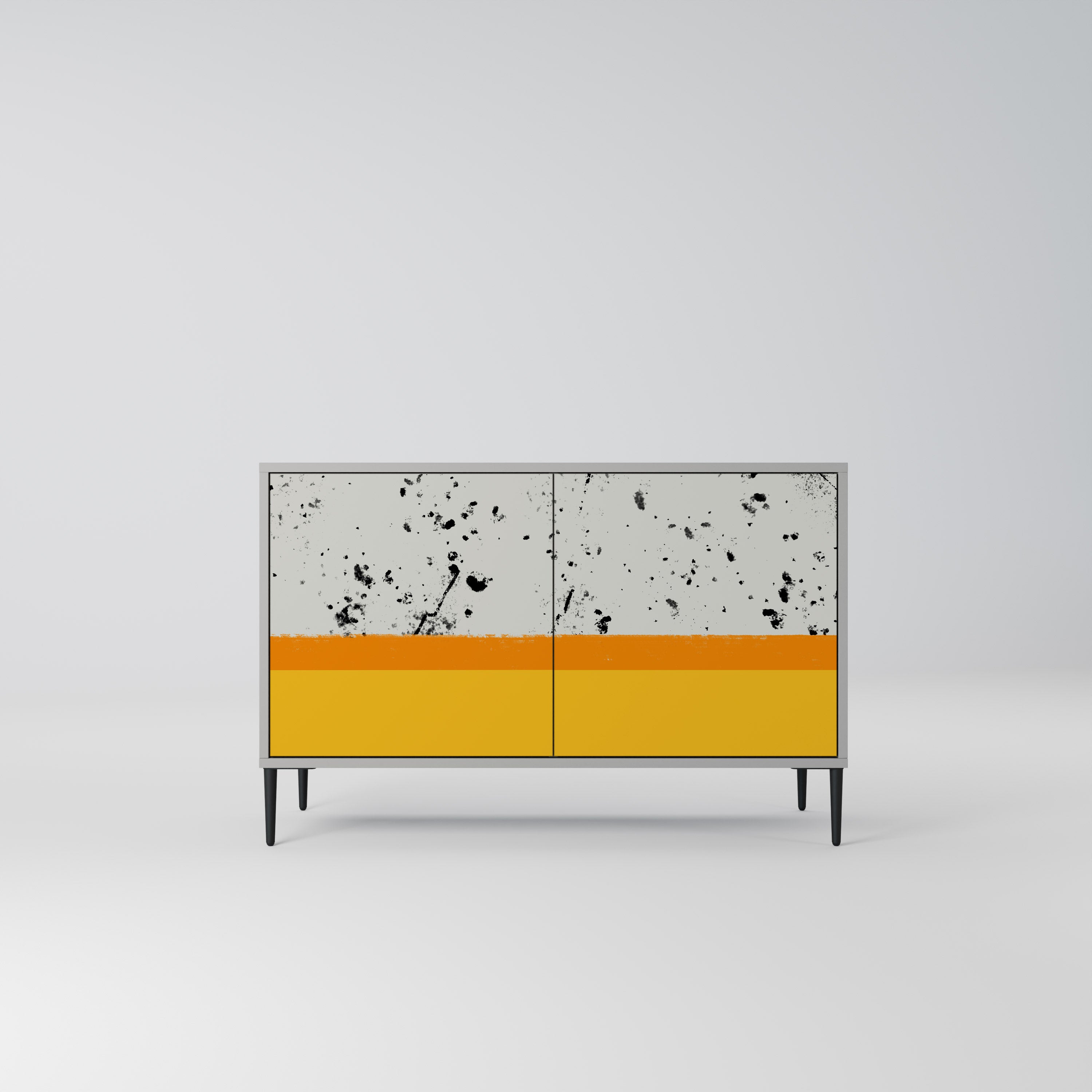DYED BY ORANGE Sideboard mit 2 Türen in Grau