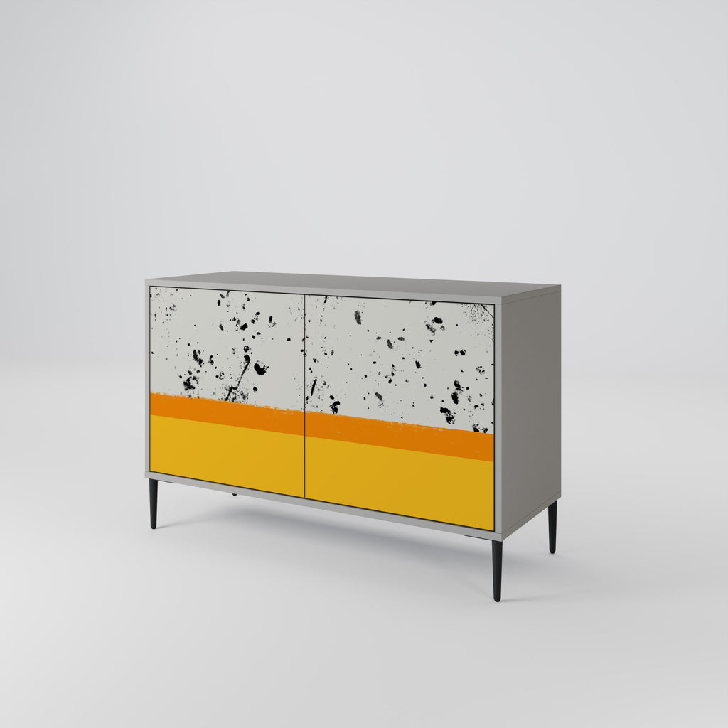 DYED BY ORANGE Sideboard mit 2 Türen in Grau