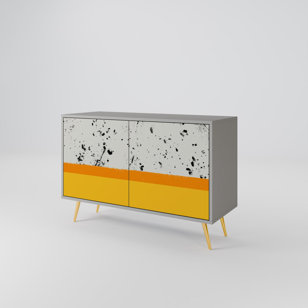 DYED BY ORANGE Sideboard mit 2 Türen in Grau
