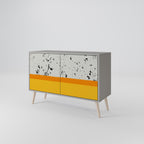 DYED BY ORANGE Sideboard mit 2 Türen in Grau