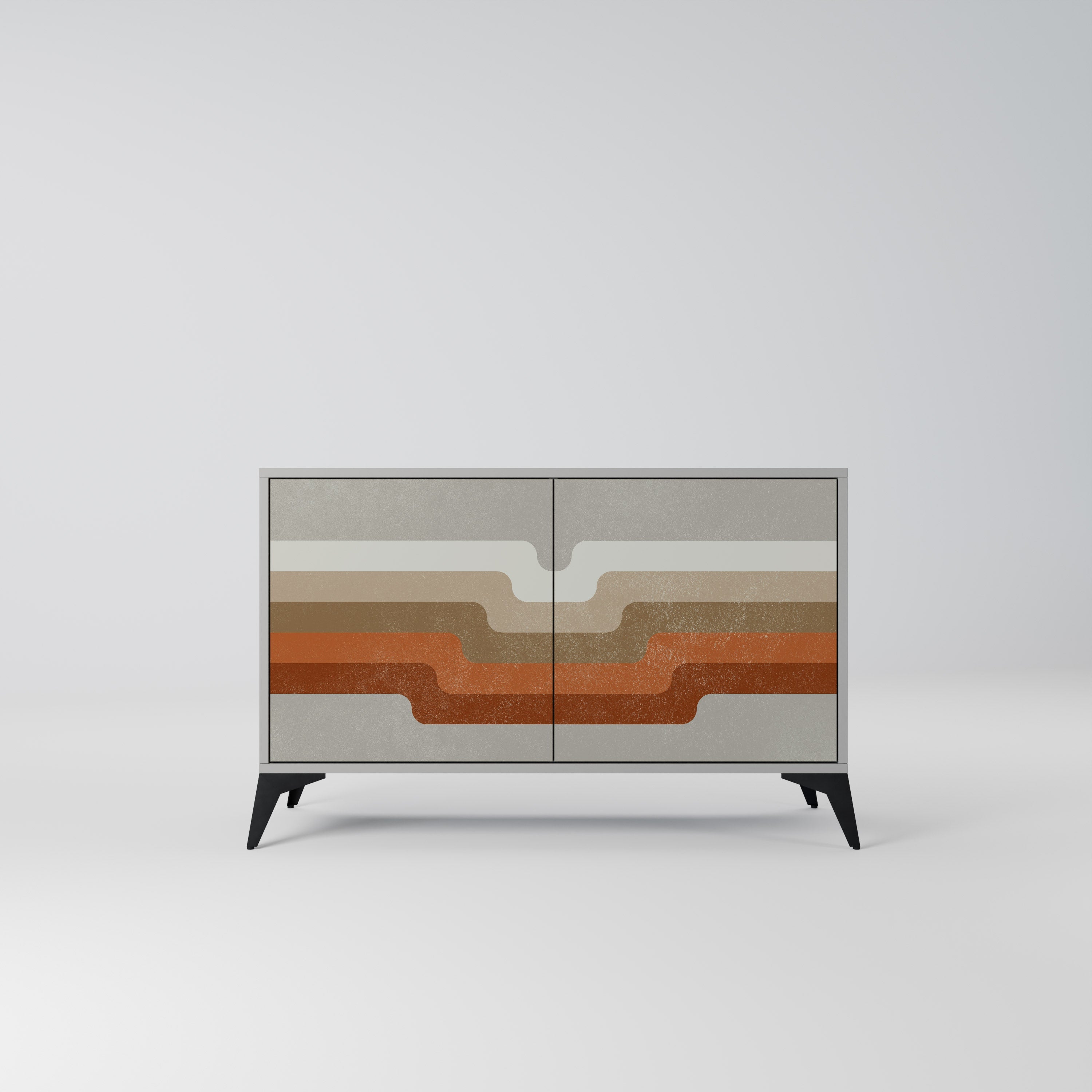 PECULIAR TRAIL Sideboard mit 2 Türen in Grau