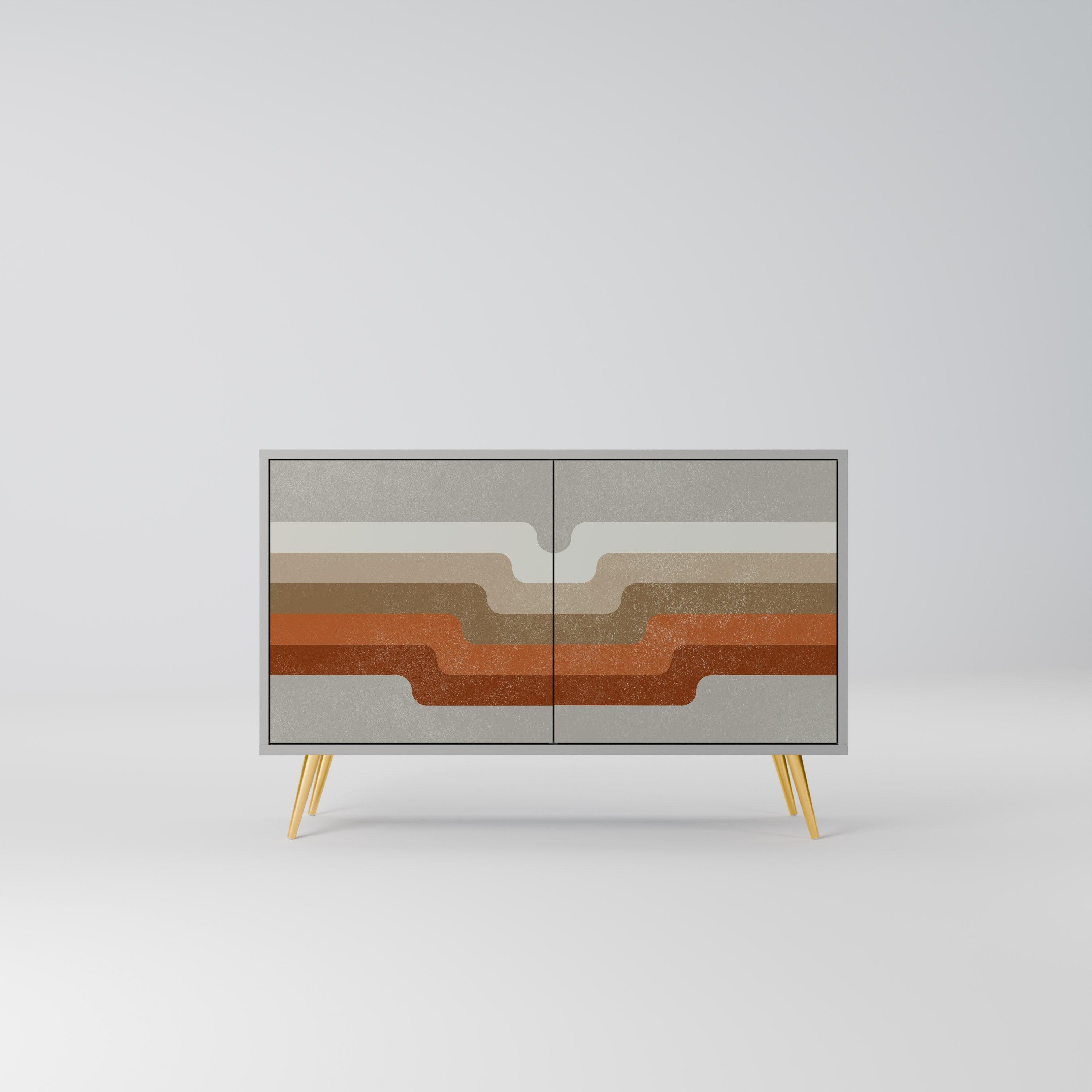 PECULIAR TRAIL Sideboard mit 2 Türen in Grau