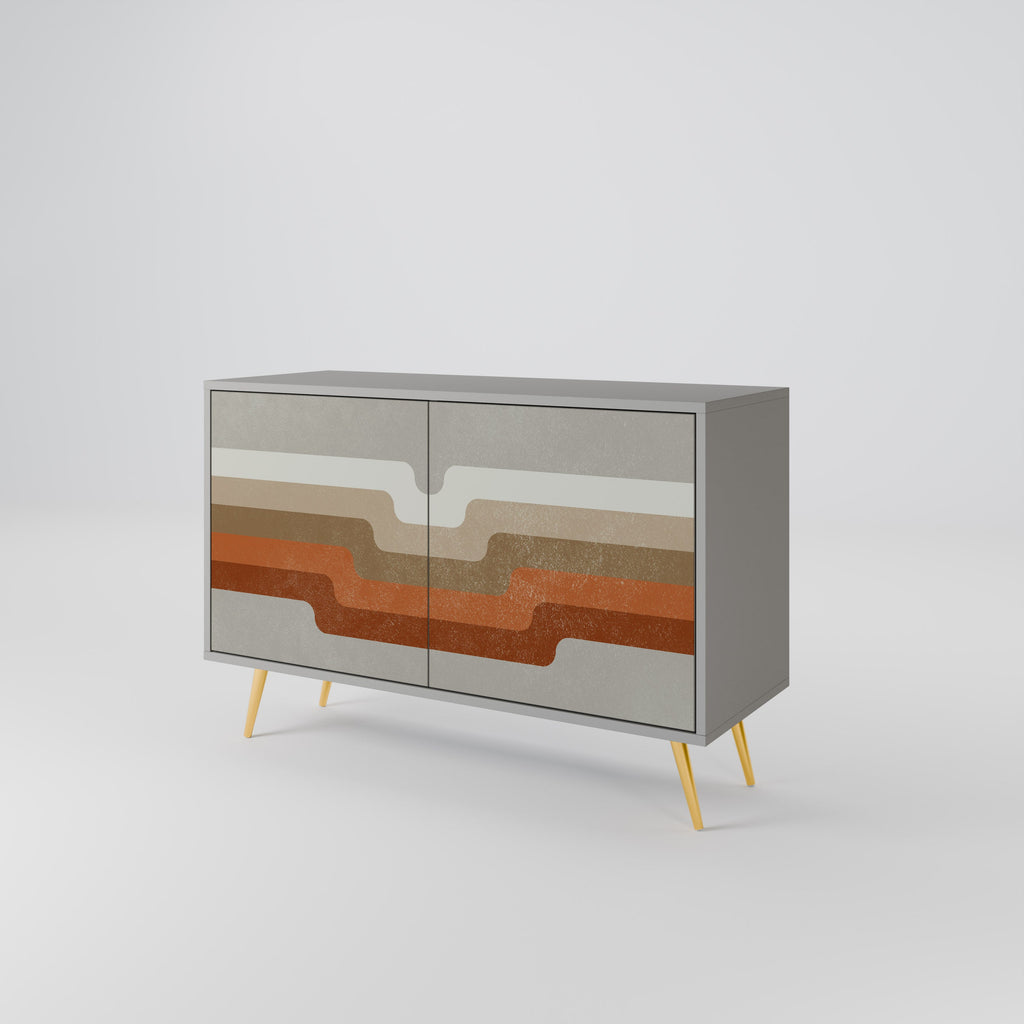 PECULIAR TRAIL Sideboard mit 2 Türen in Grau