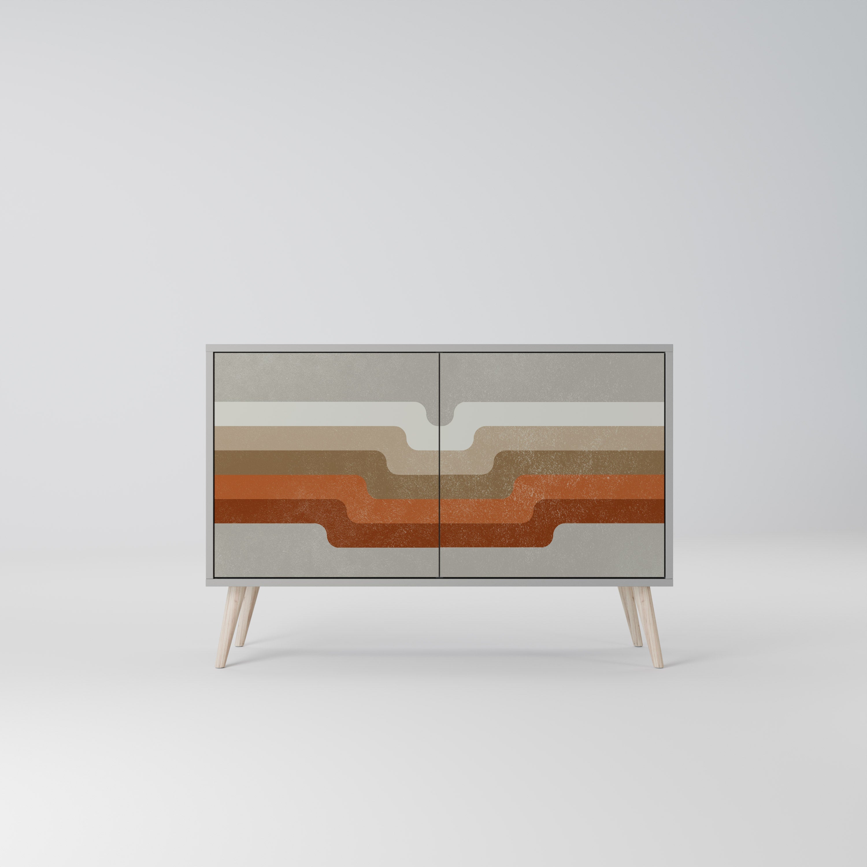 PECULIAR TRAIL Sideboard mit 2 Türen in Grau