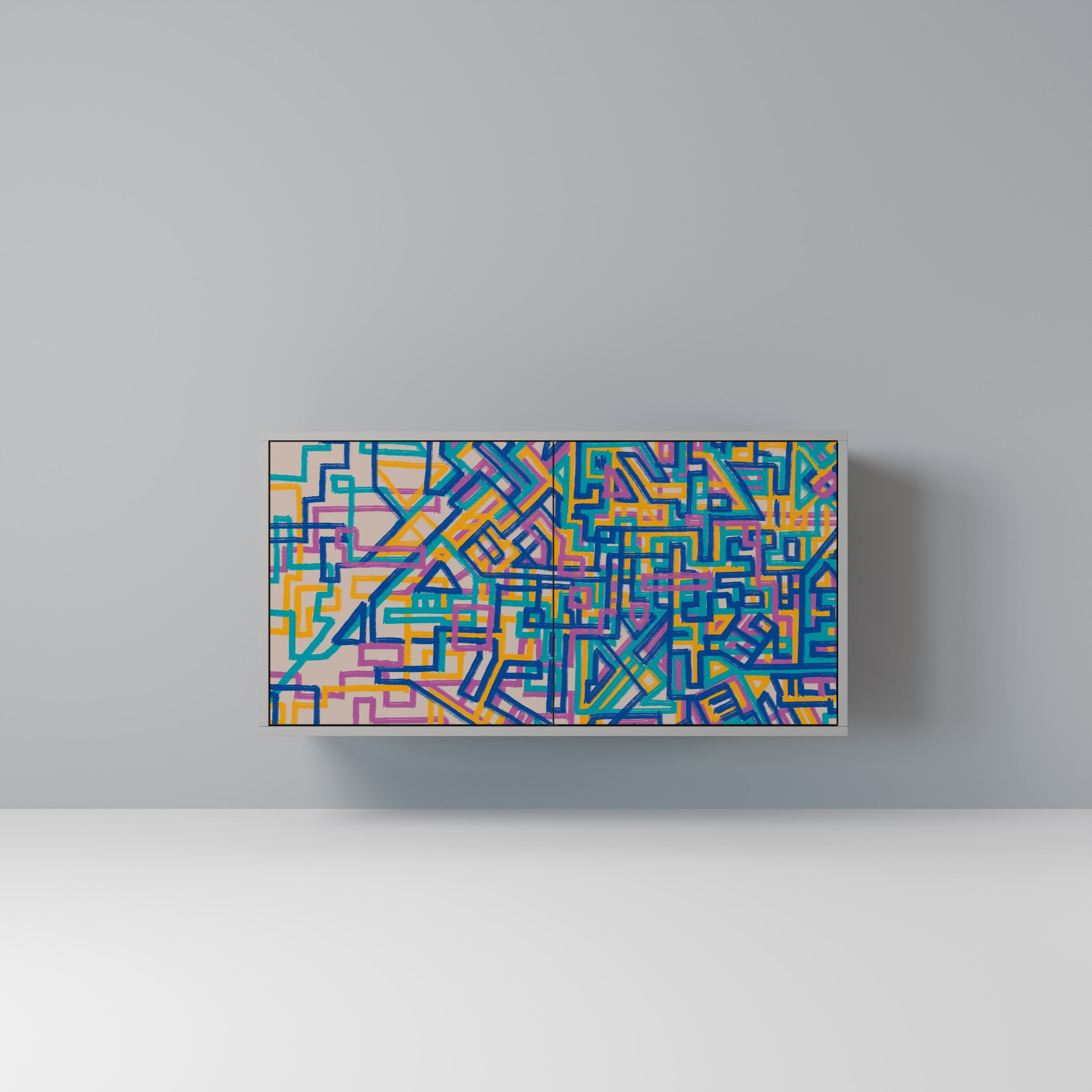 MEMORIES MAP Sideboard mit 2 Türen in Grau