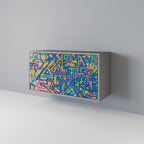 MEMORIES MAP Sideboard mit 2 Türen in Grau