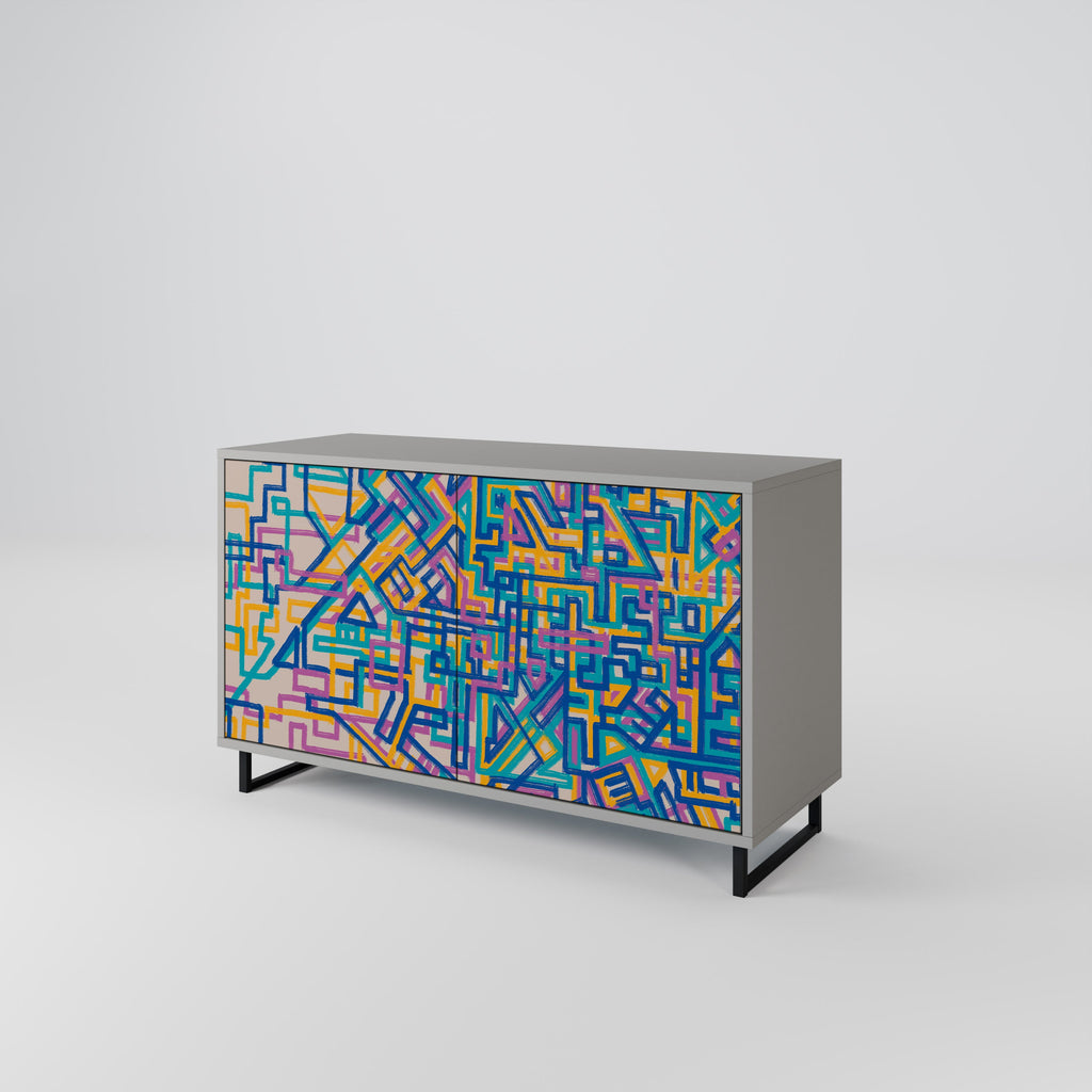 MEMORIES MAP Sideboard mit 2 Türen in Grau