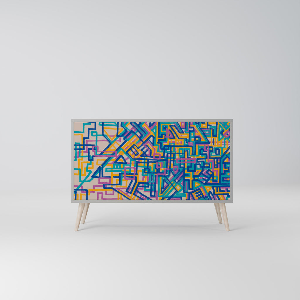 MEMORIES MAP Sideboard mit 2 Türen in Grau