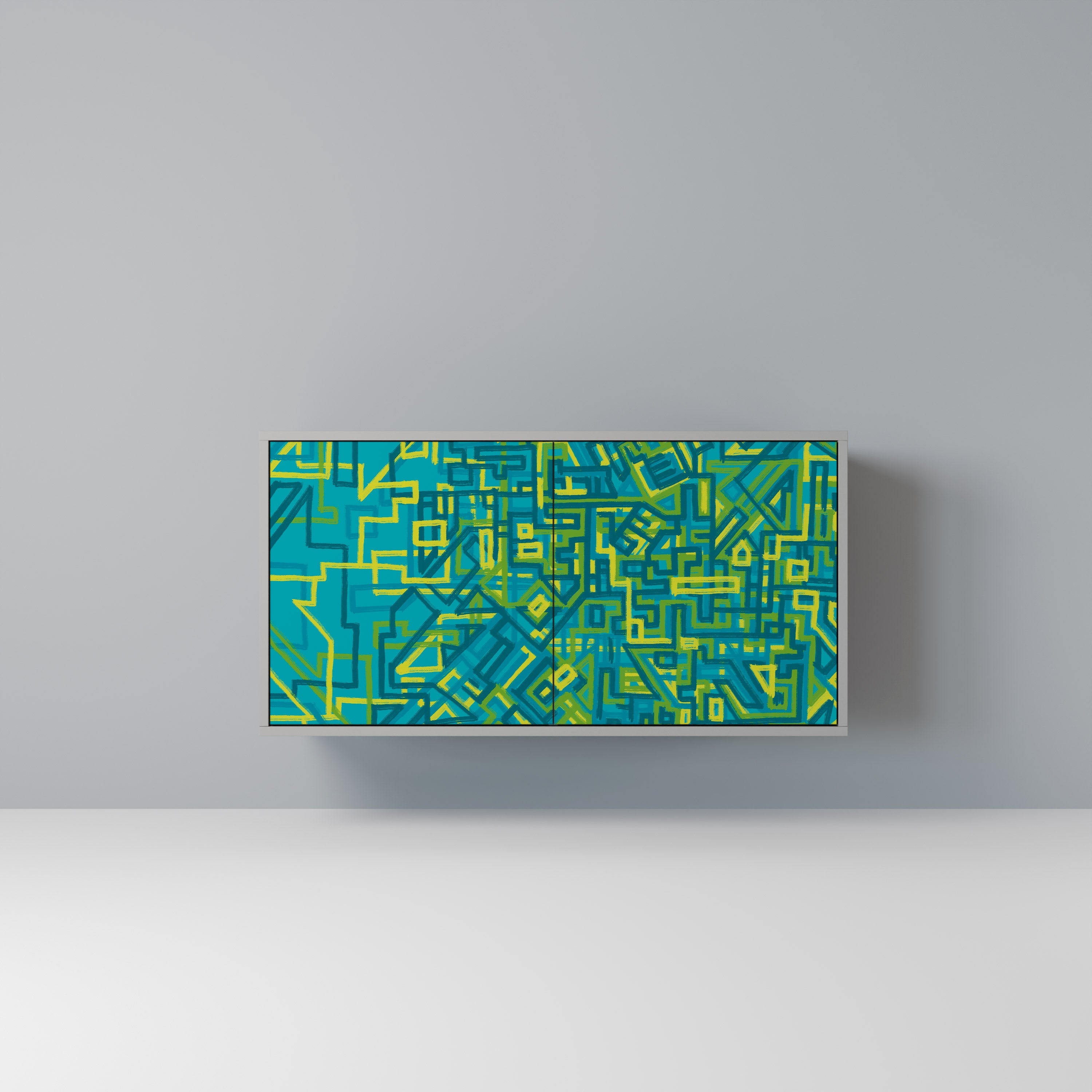 NOSTALGIC MEMORIES Sideboard mit 2 Türen in Grau