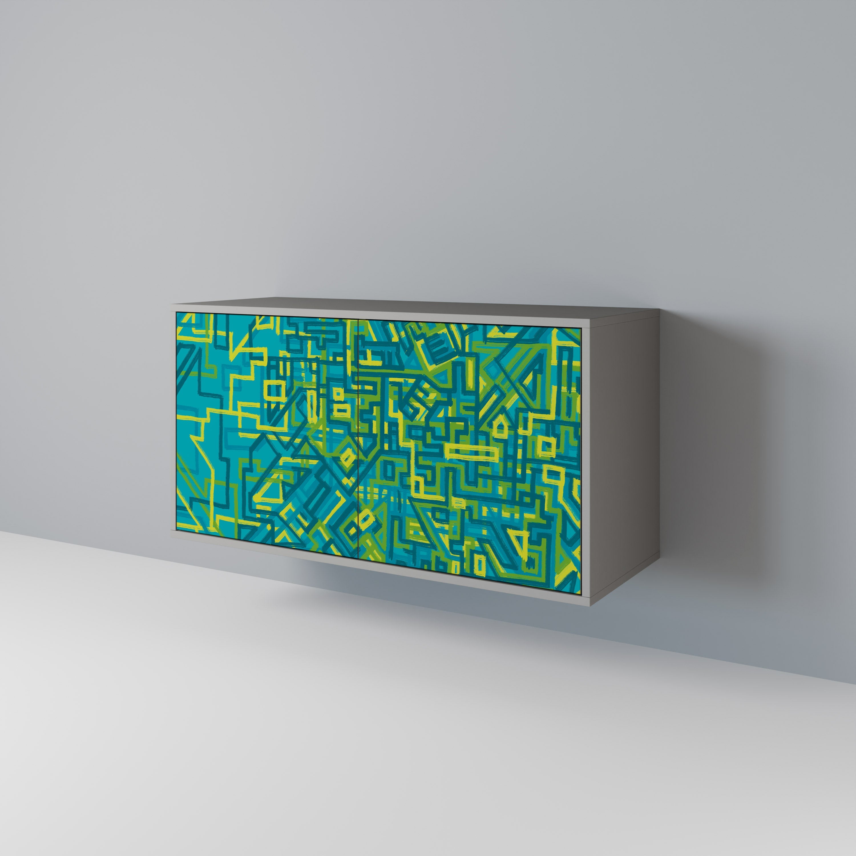 NOSTALGIC MEMORIES Sideboard mit 2 Türen in Grau