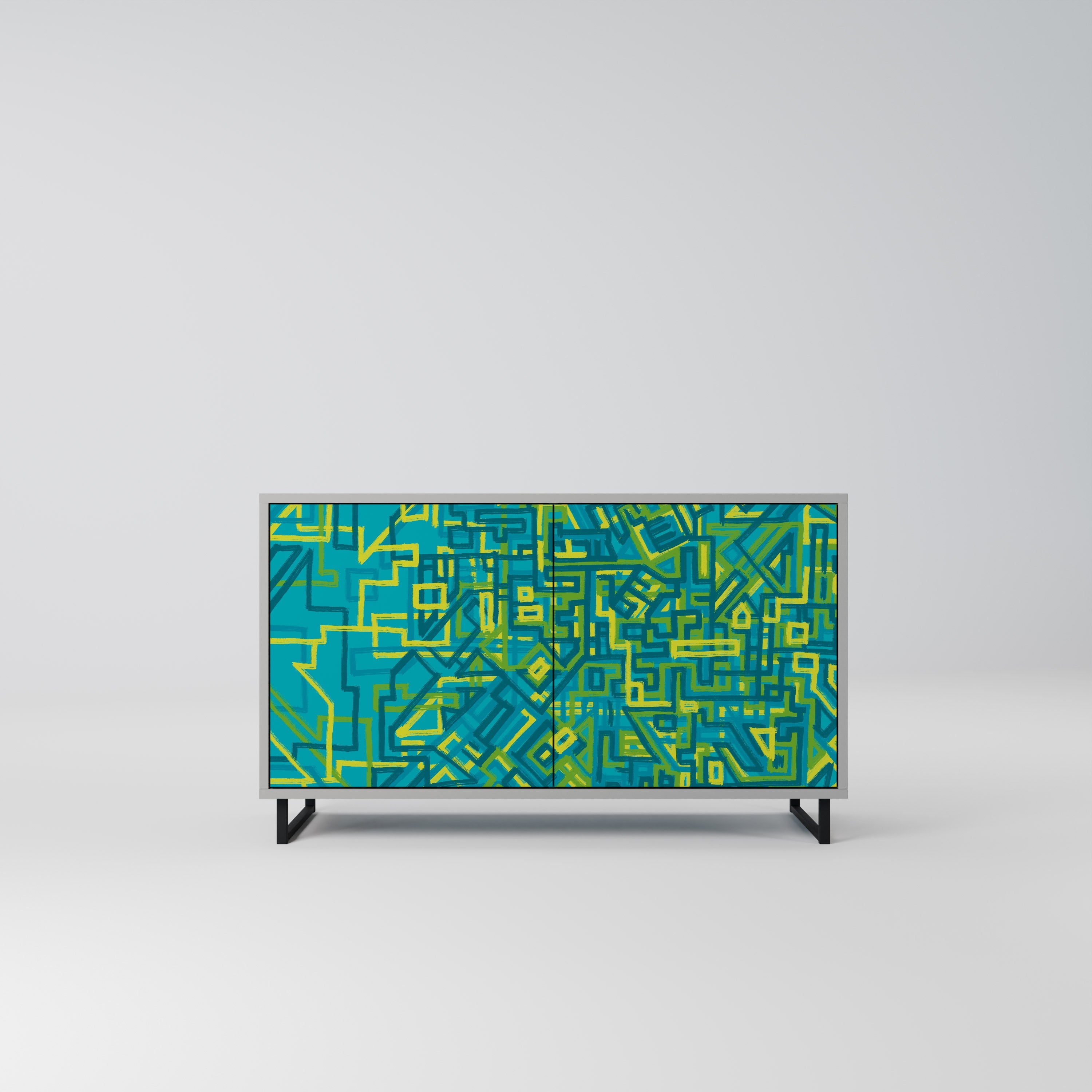 NOSTALGIC MEMORIES Sideboard mit 2 Türen in Grau