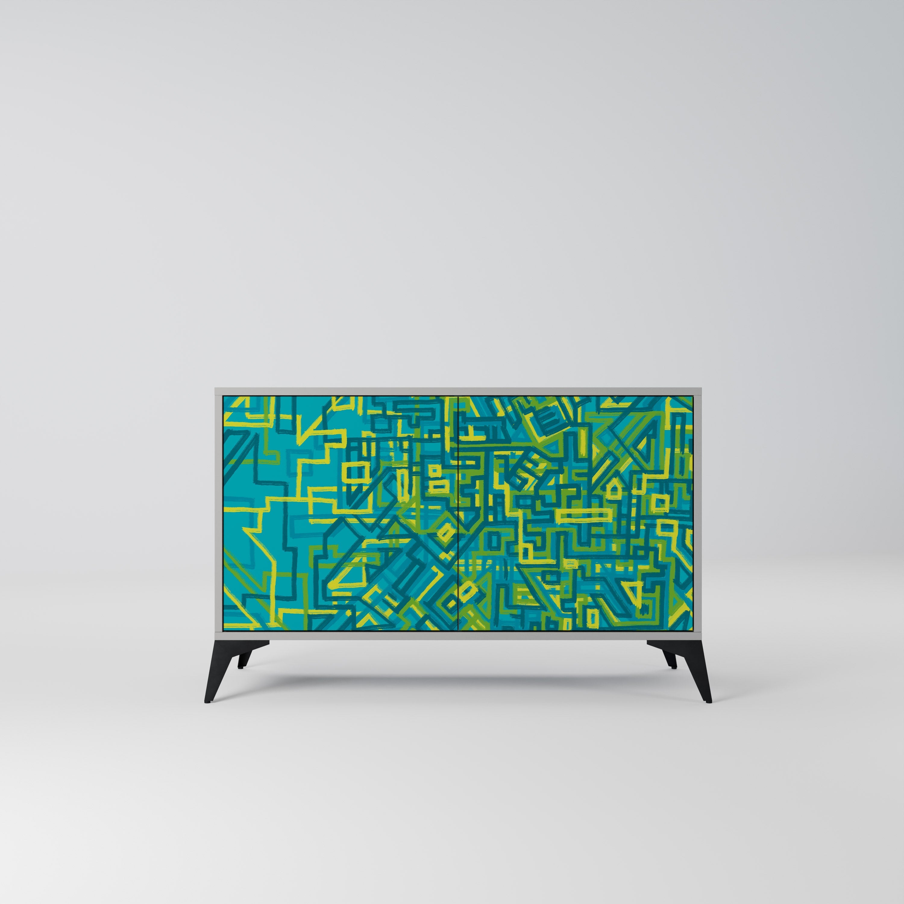 NOSTALGIC MEMORIES Sideboard mit 2 Türen in Grau