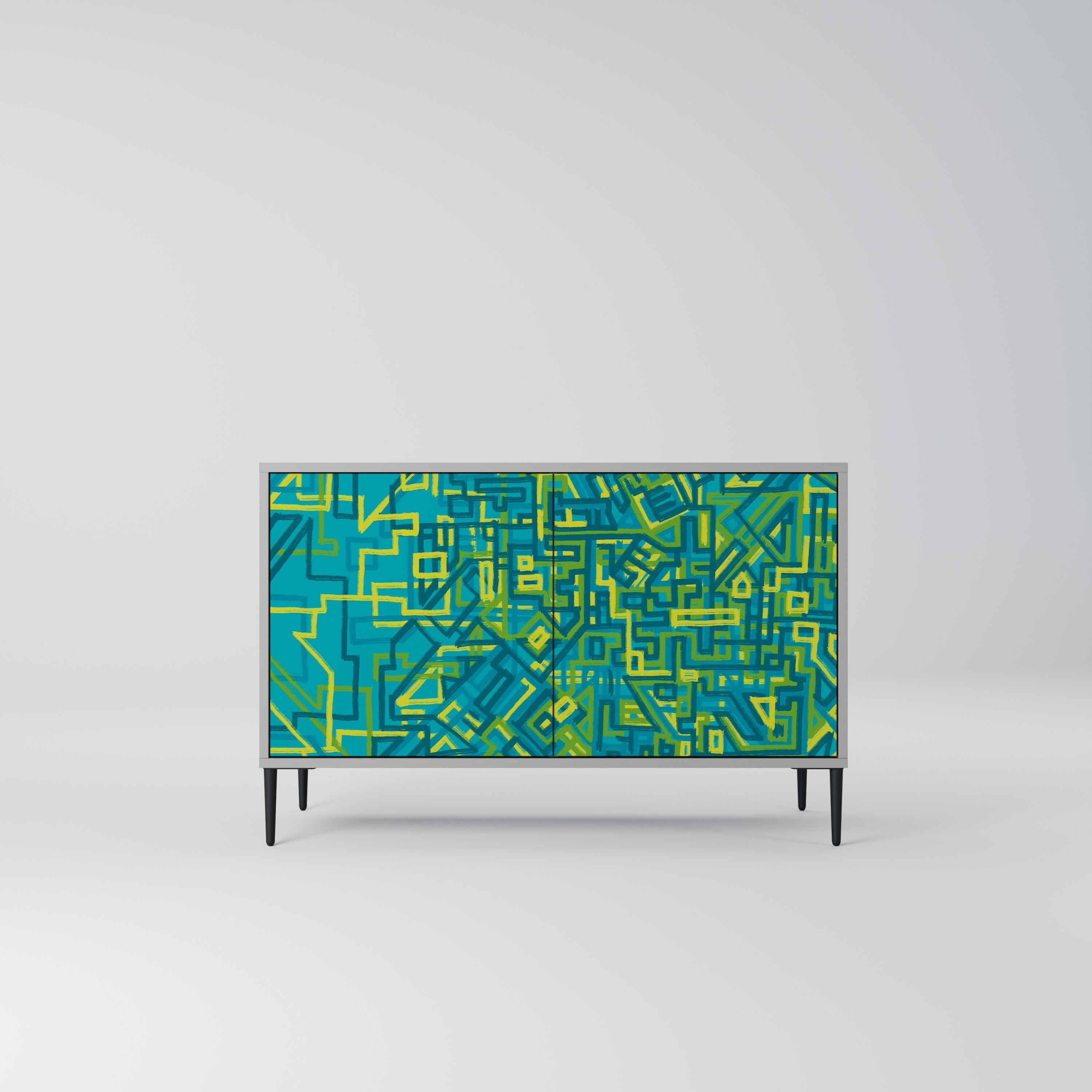 NOSTALGIC MEMORIES Sideboard mit 2 Türen in Grau