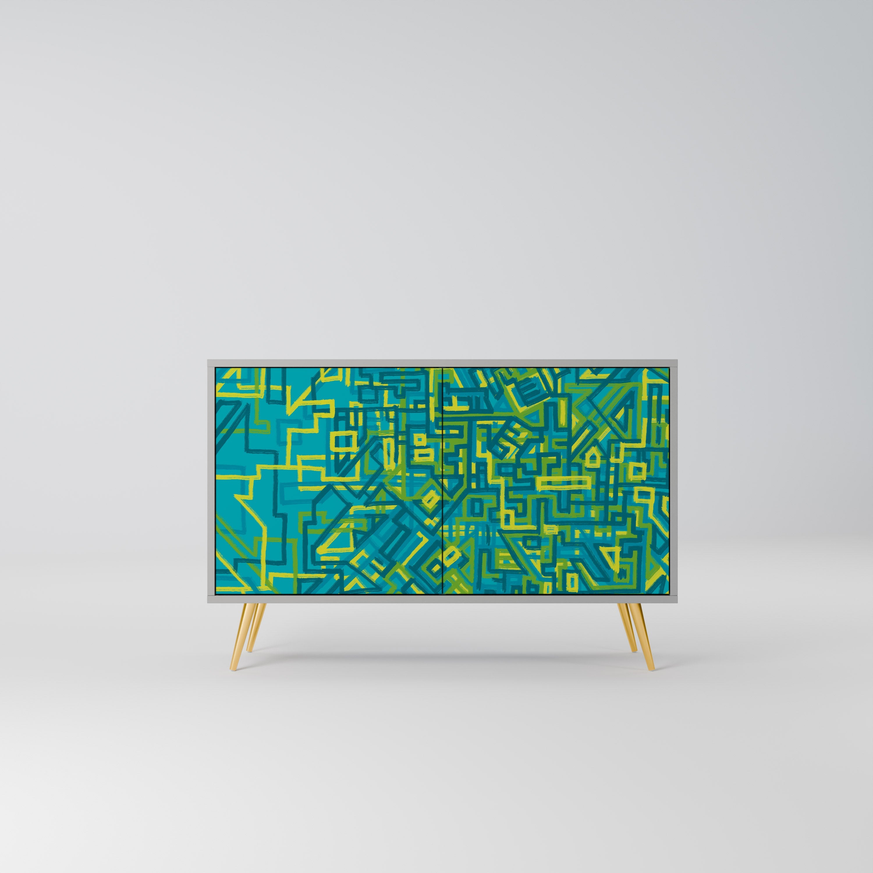 NOSTALGIC MEMORIES Sideboard mit 2 Türen in Grau