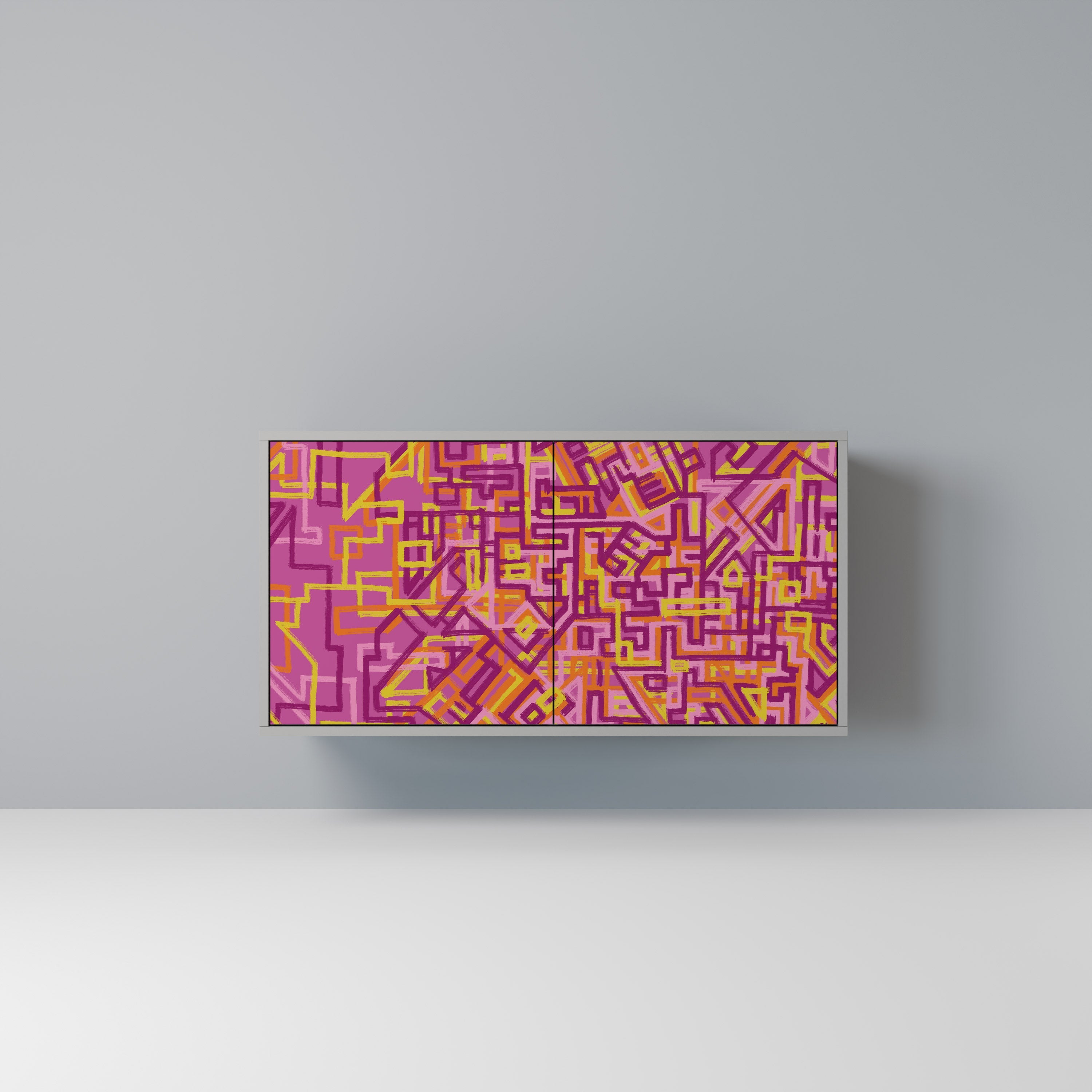 LOVELY MEMORIES Sideboard mit 2 Türen in Grau