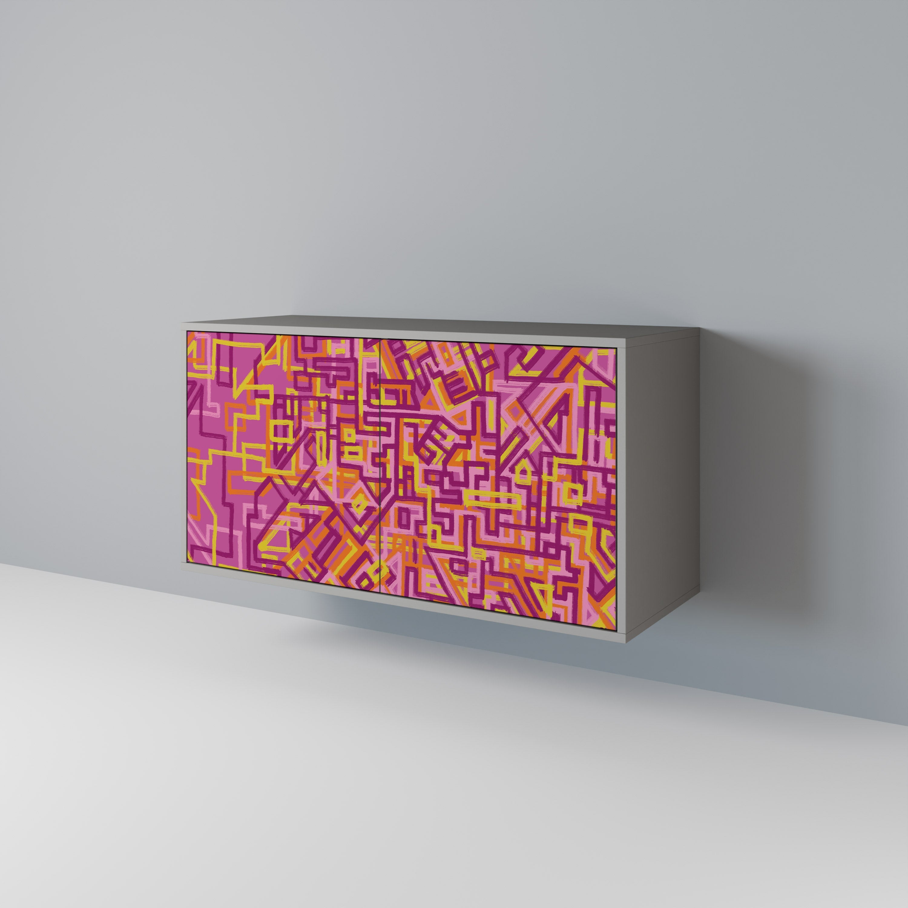 LOVELY MEMORIES Sideboard mit 2 Türen in Grau