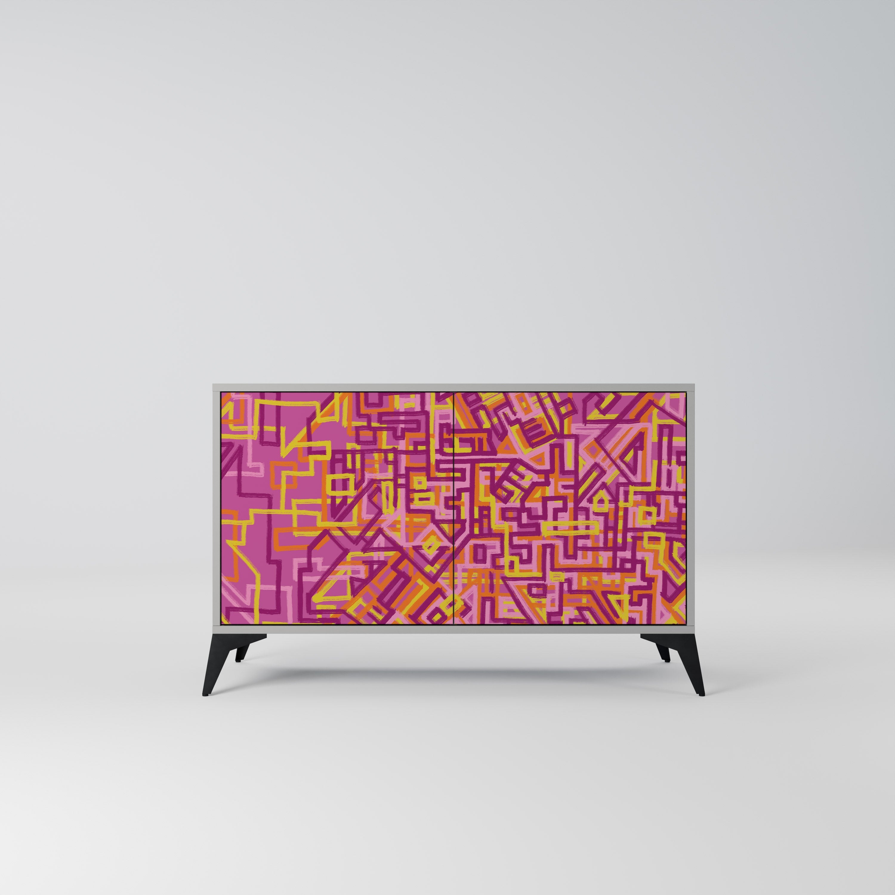 LOVELY MEMORIES Sideboard mit 2 Türen in Grau