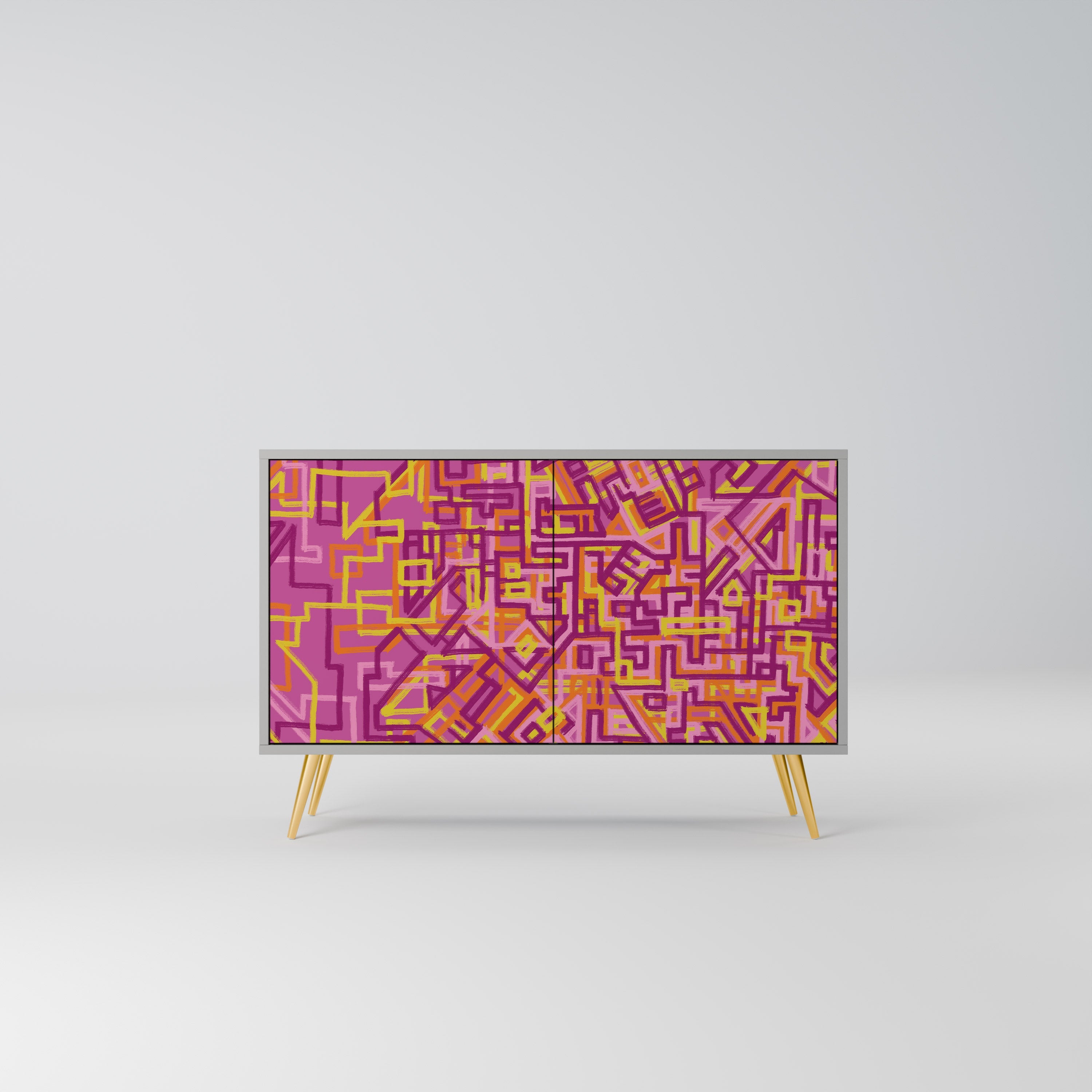 LOVELY MEMORIES Sideboard mit 2 Türen in Grau