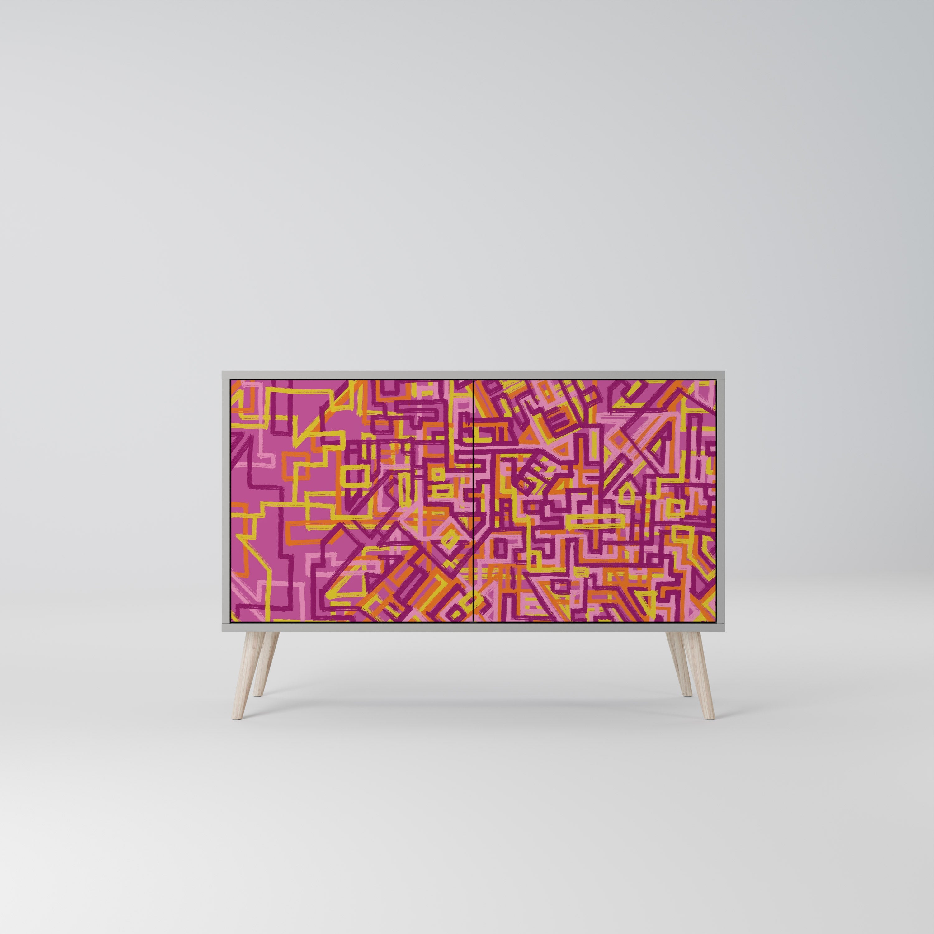 LOVELY MEMORIES Sideboard mit 2 Türen in Grau