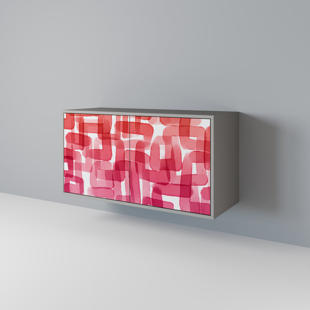 KALEIDOSCOPIC CUBISM Sideboard mit 2 Türen in Grau