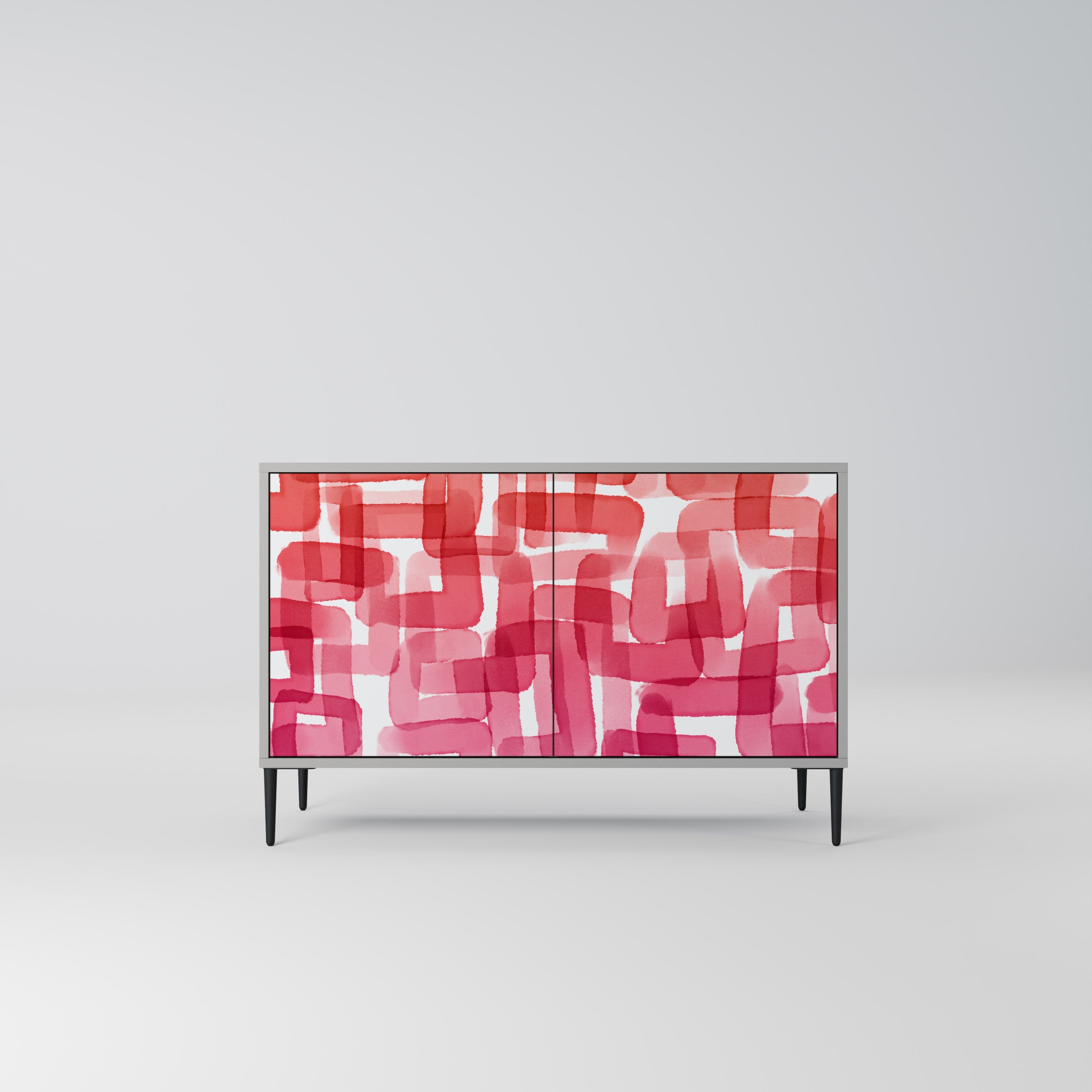KALEIDOSCOPIC CUBISM Sideboard mit 2 Türen in Grau