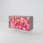 KALEIDOSCOPIC CUBISM Sideboard mit 2 Türen in Grau