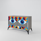 ABSTRACTION AND GEOMETRY Sideboard mit 2 Türen in Grau