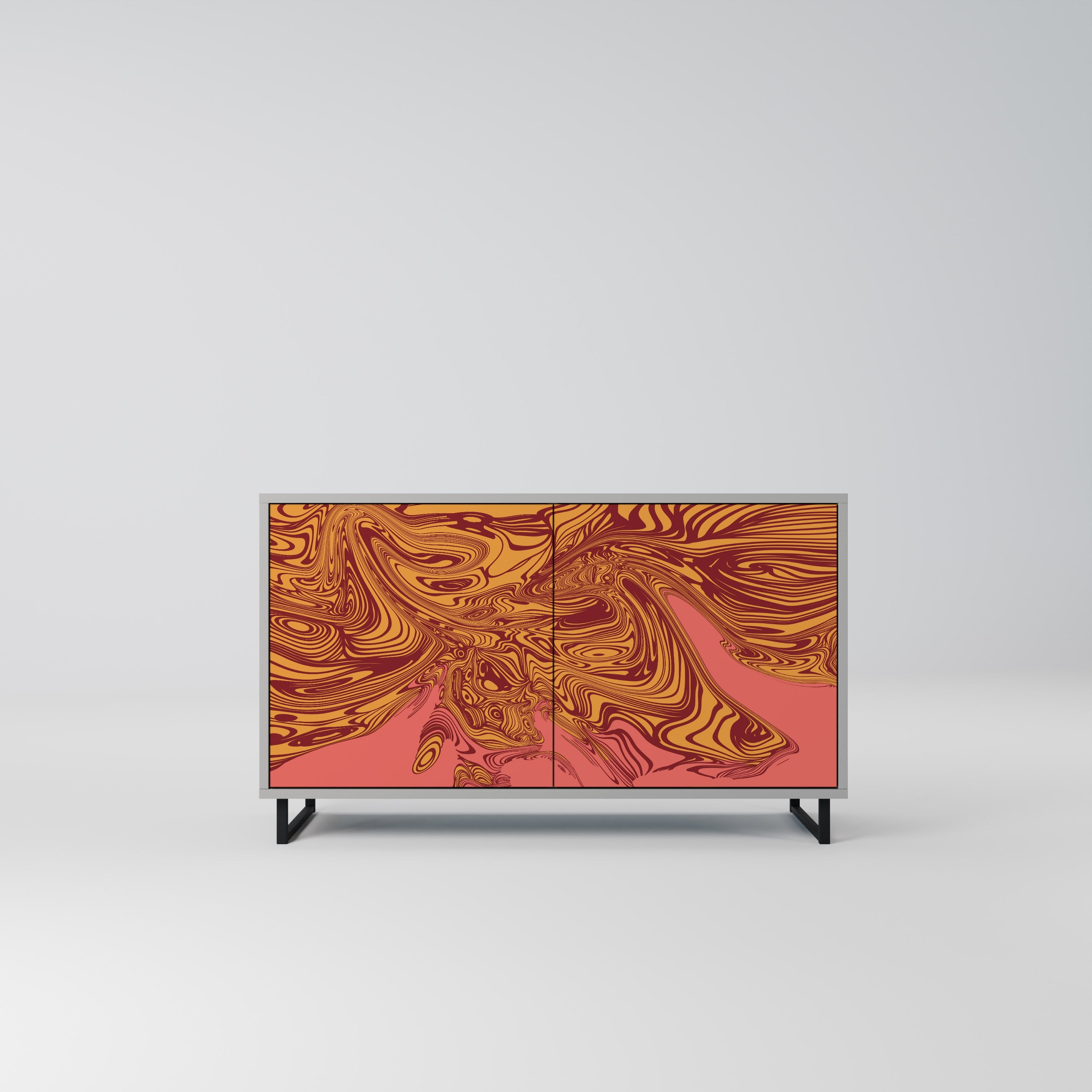 FLOATING THOUGHTS Sideboard mit 2 Türen in Grau
